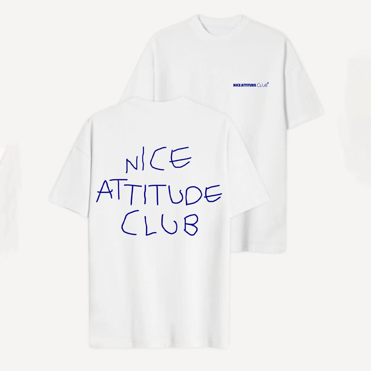 Another Cotton Lab, Nice Attitude Club Oversized T-Shirt, white