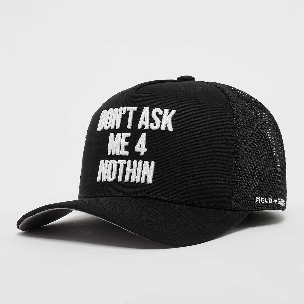 Field Grade, Don’t Ask Twill Mesh Trucker, black