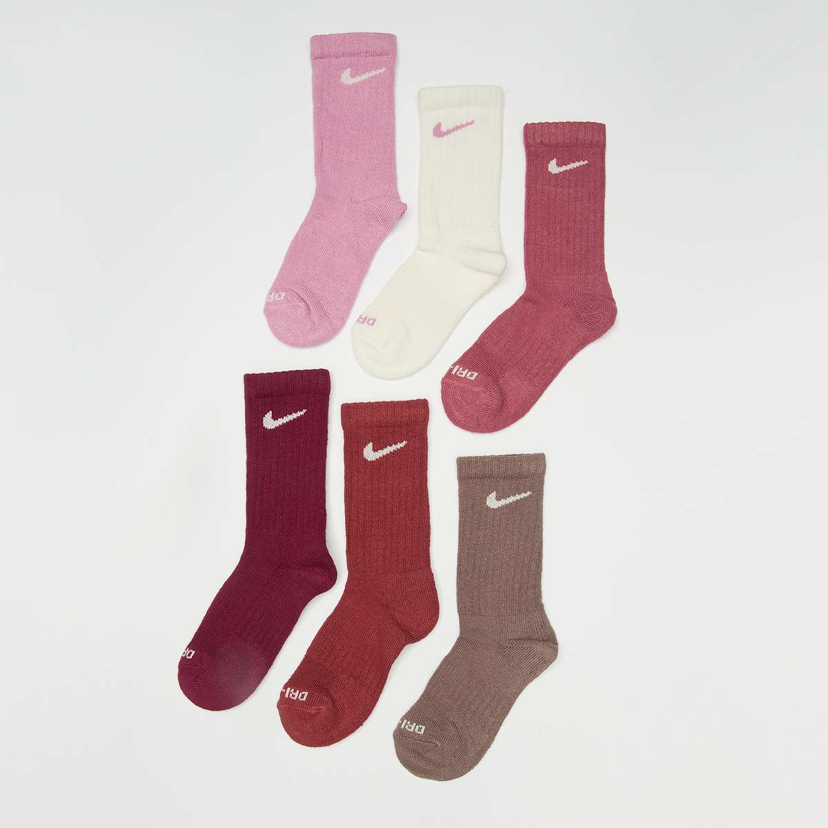 Nike, 6 PACK - Performance Basic Crew Socks, multi-colour