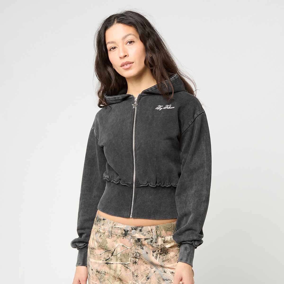 Washed cropped Sweat Jacket