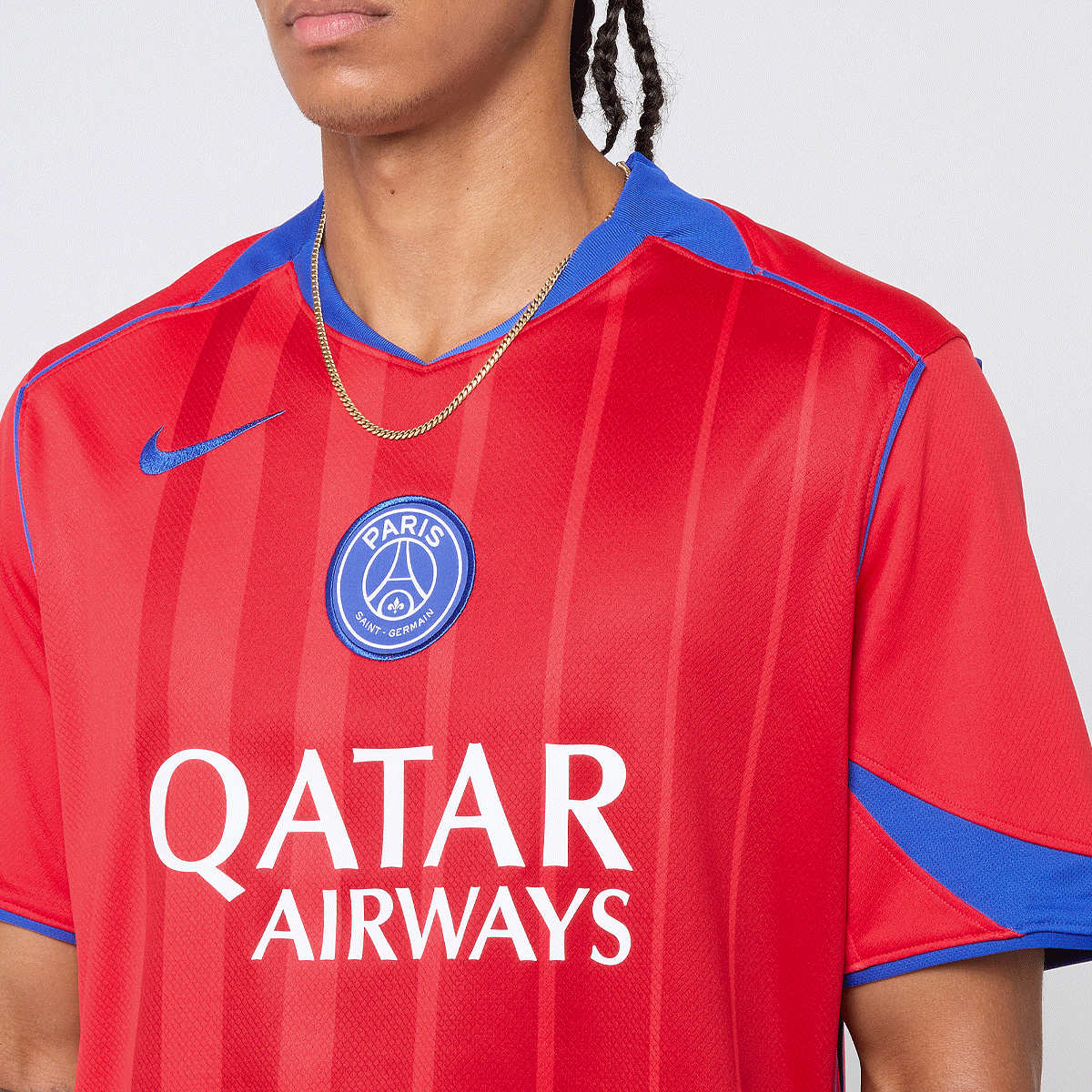 Nike D. Doué No. 14 PSG Third Stadium 2025 26 Unisex Trainingspakken rood Maat S Kleding