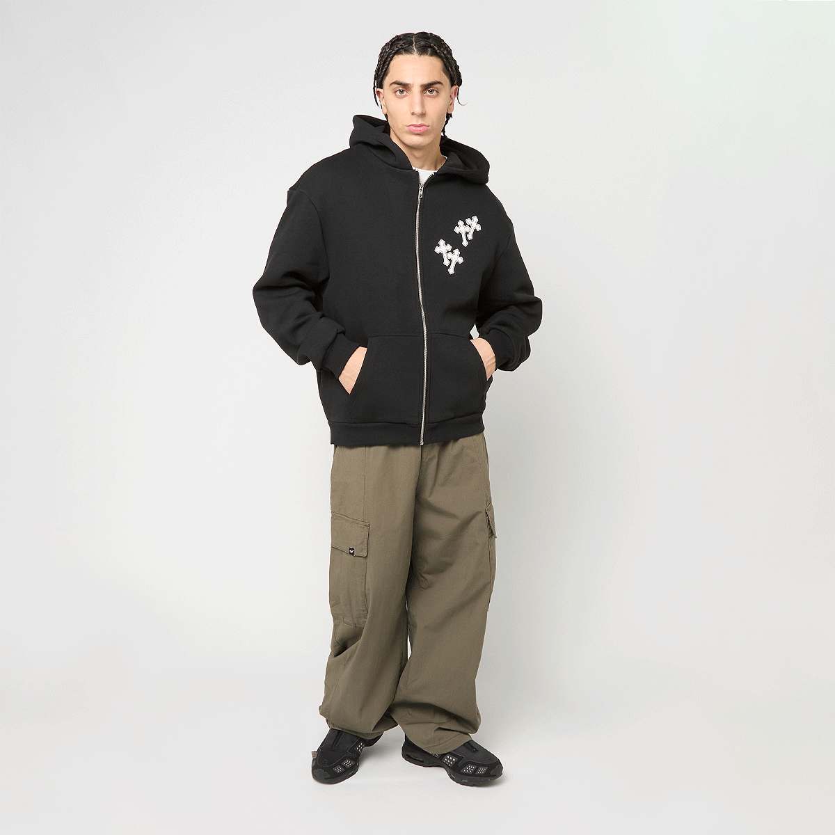 Mister Tee Mary Cross Fluffy Zip Hoody — foto 5