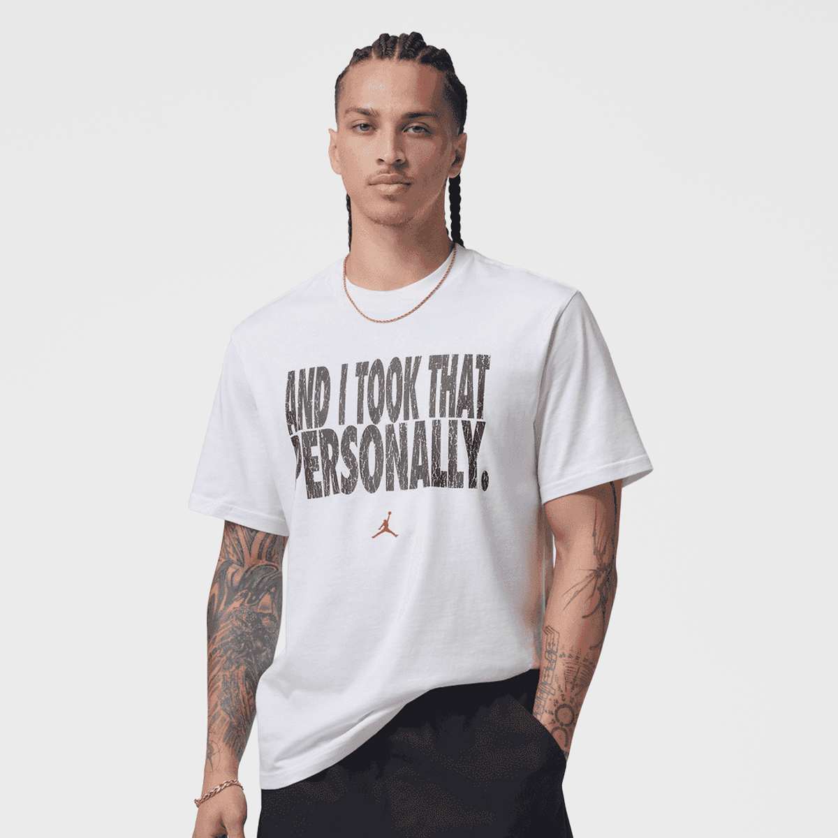 Jordan Uomo Bianco Dri-Fit Sport Graphic Shortsleeve Crew Vb