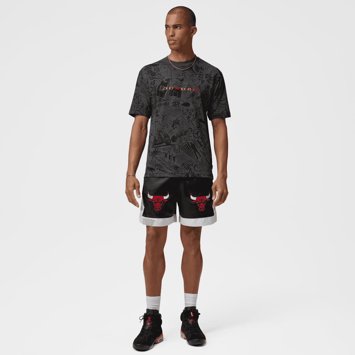 Jordan Brooklyn T-Shirt 'Sail University Red' — foto 5