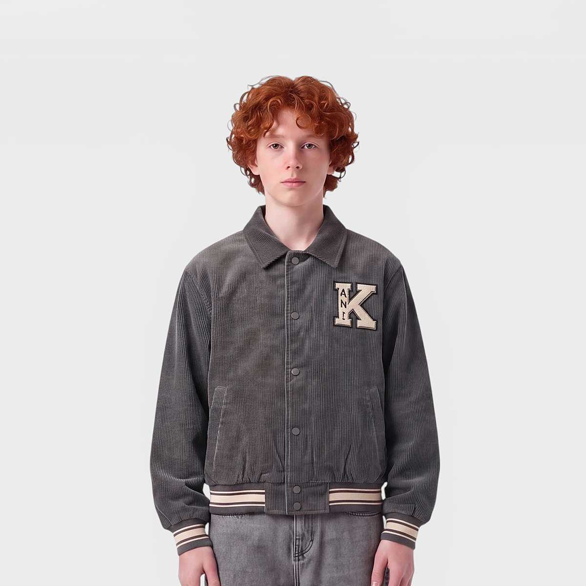 Retro Patch Corduroy College Jacket