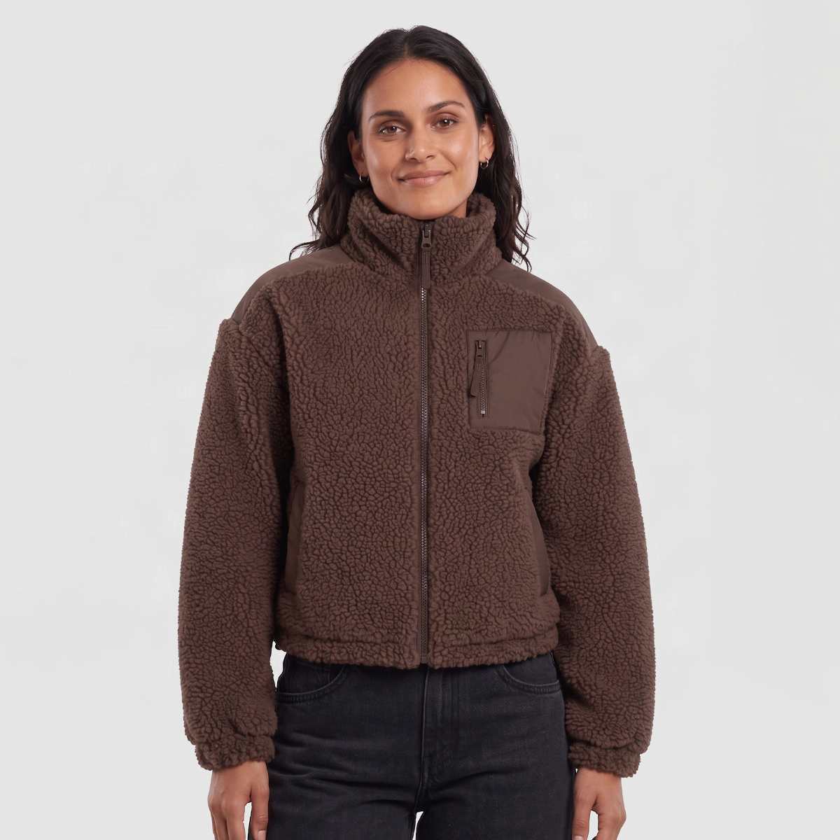 Ladies Sherpa Mix Jacket