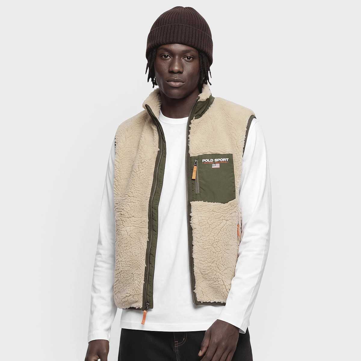 KNIT-VEST-SWEATSHIRT classic tan multi