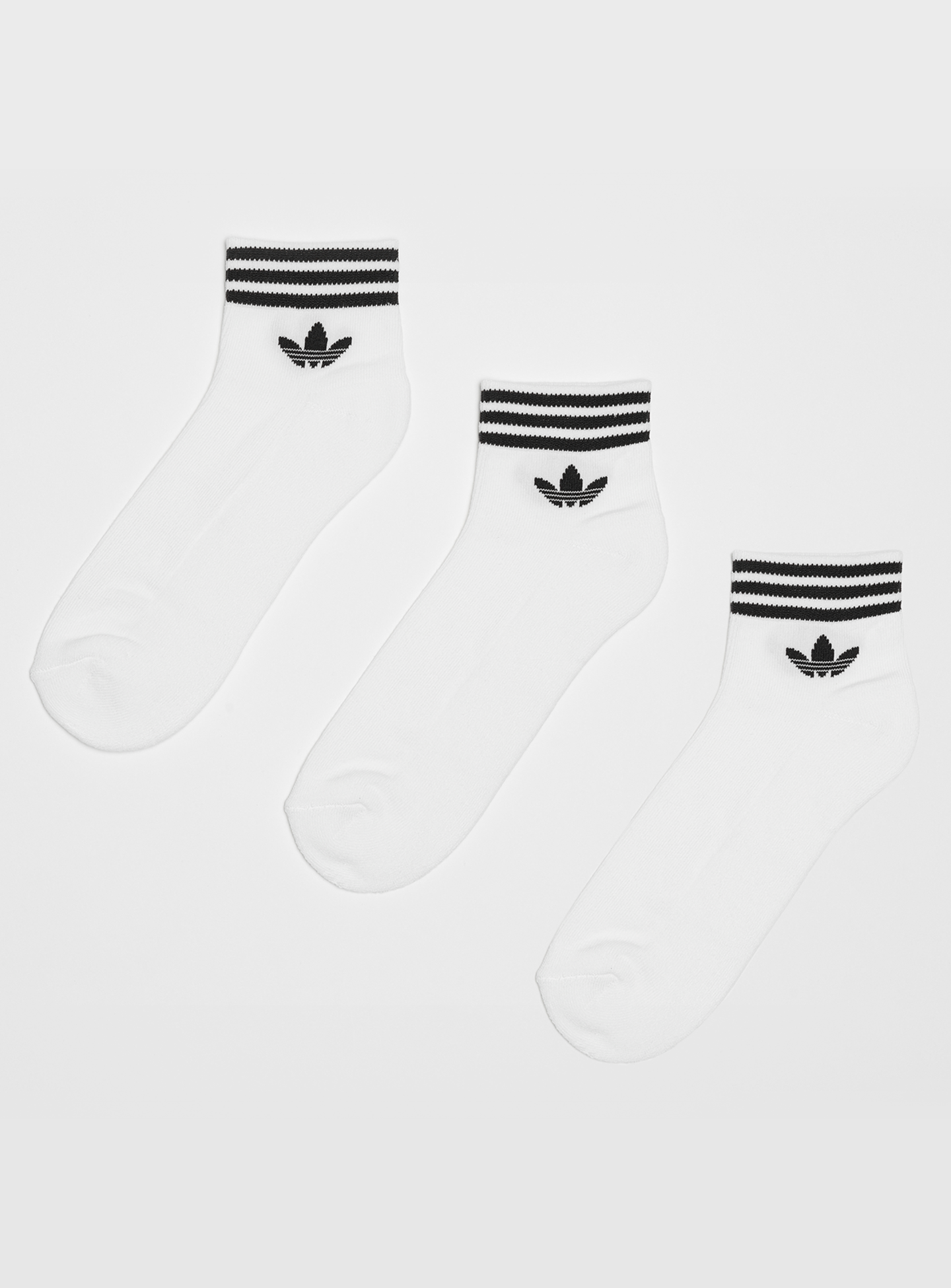 adidas Originals, 3 PACK - adicolor Trefoil Ankle Socks, white, Image 1 of 2