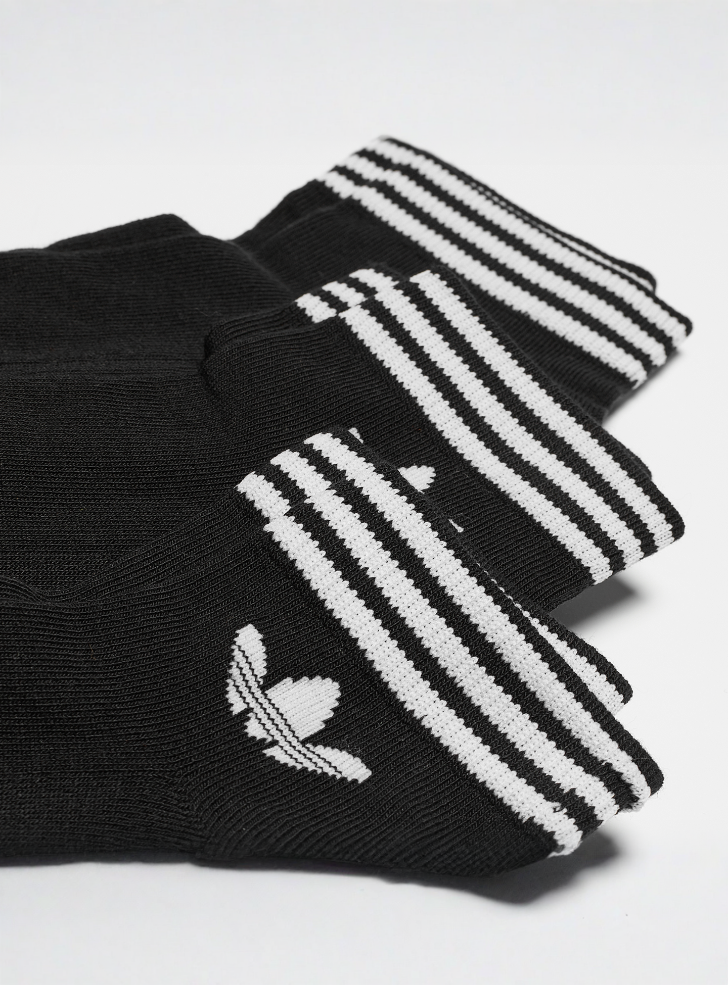 adidas Originals, 3 PACK - adicolor Trefoil Ankle Socks, black, Image 2 of 3