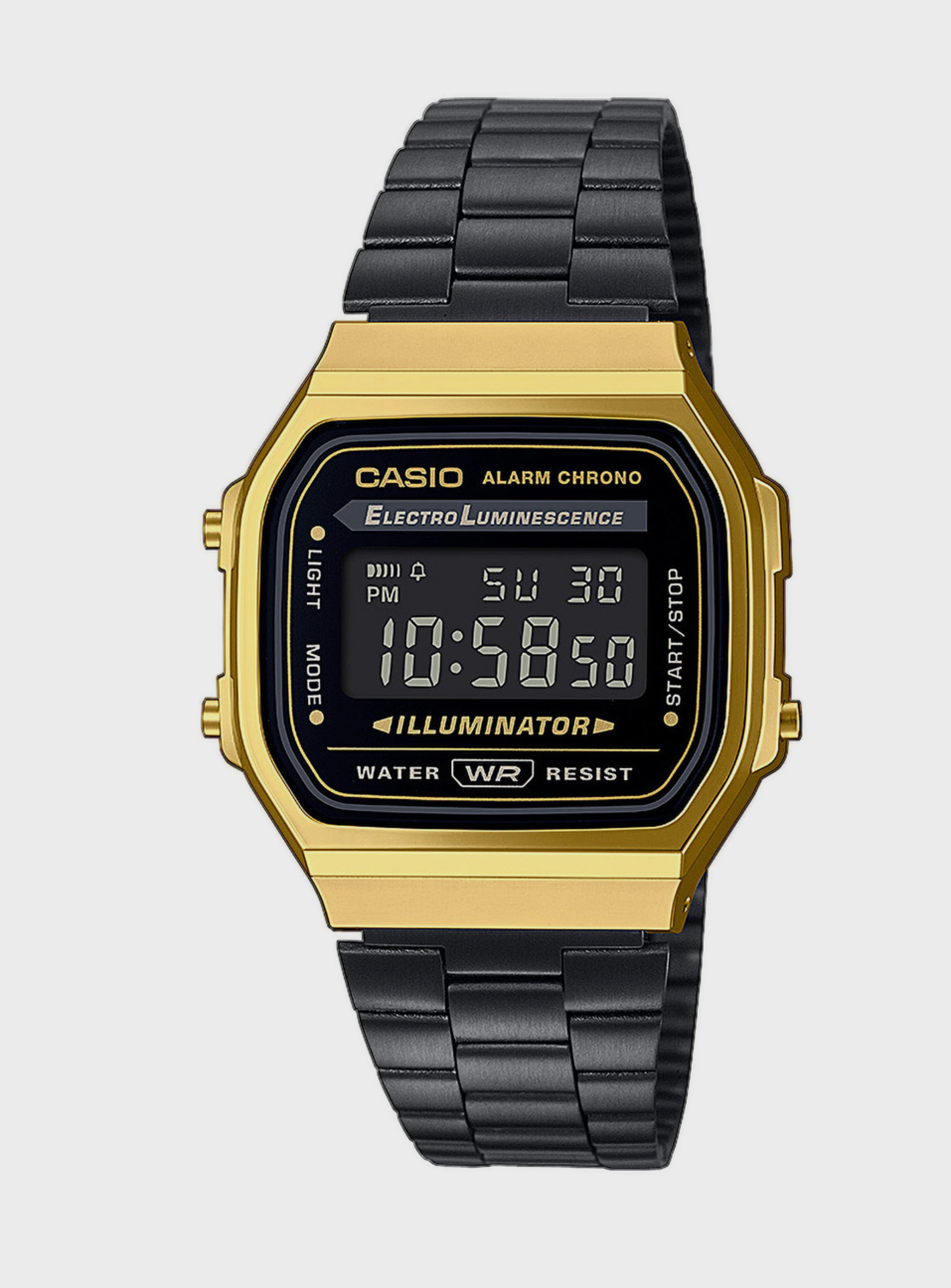 CASIO, A168WEGB-1BEF, black, Image 1 of 2