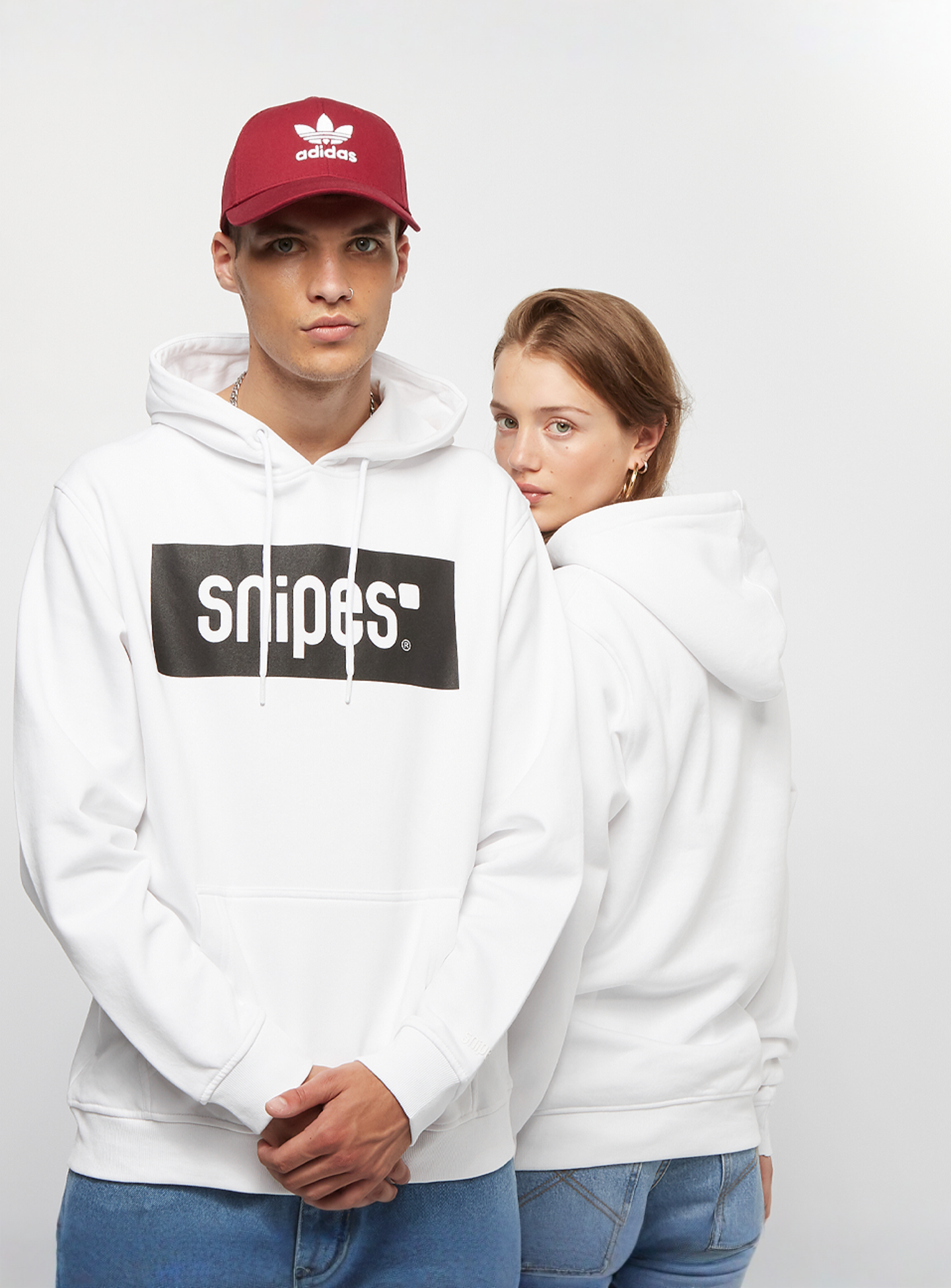SNIPES, Hooded-Sweatshirt Box Logo, white, Image 1 of 5