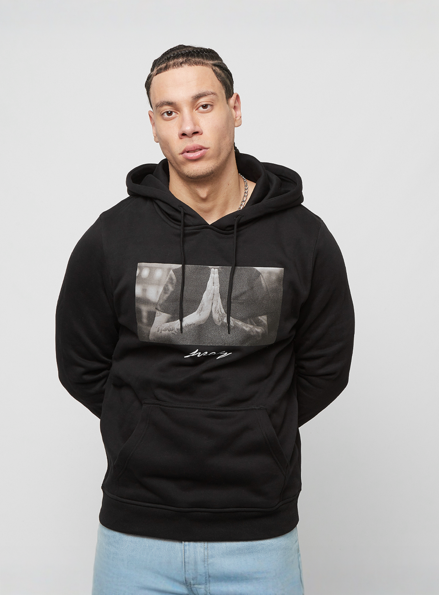Mister Tee, Hooded-Sweatshirt Pray, black, Image 1 of 4