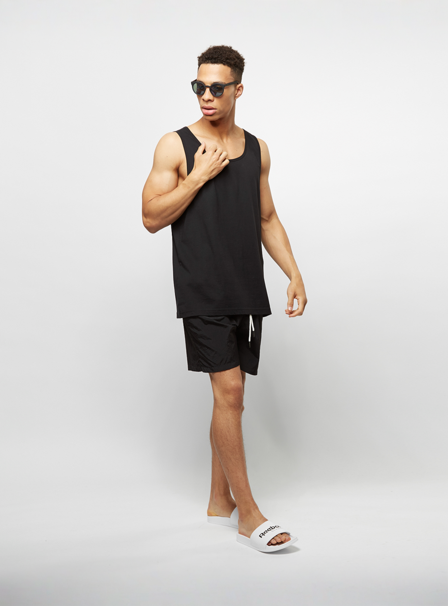 Urban Classics, Block Swim Shorts, black, Image 5 of 5