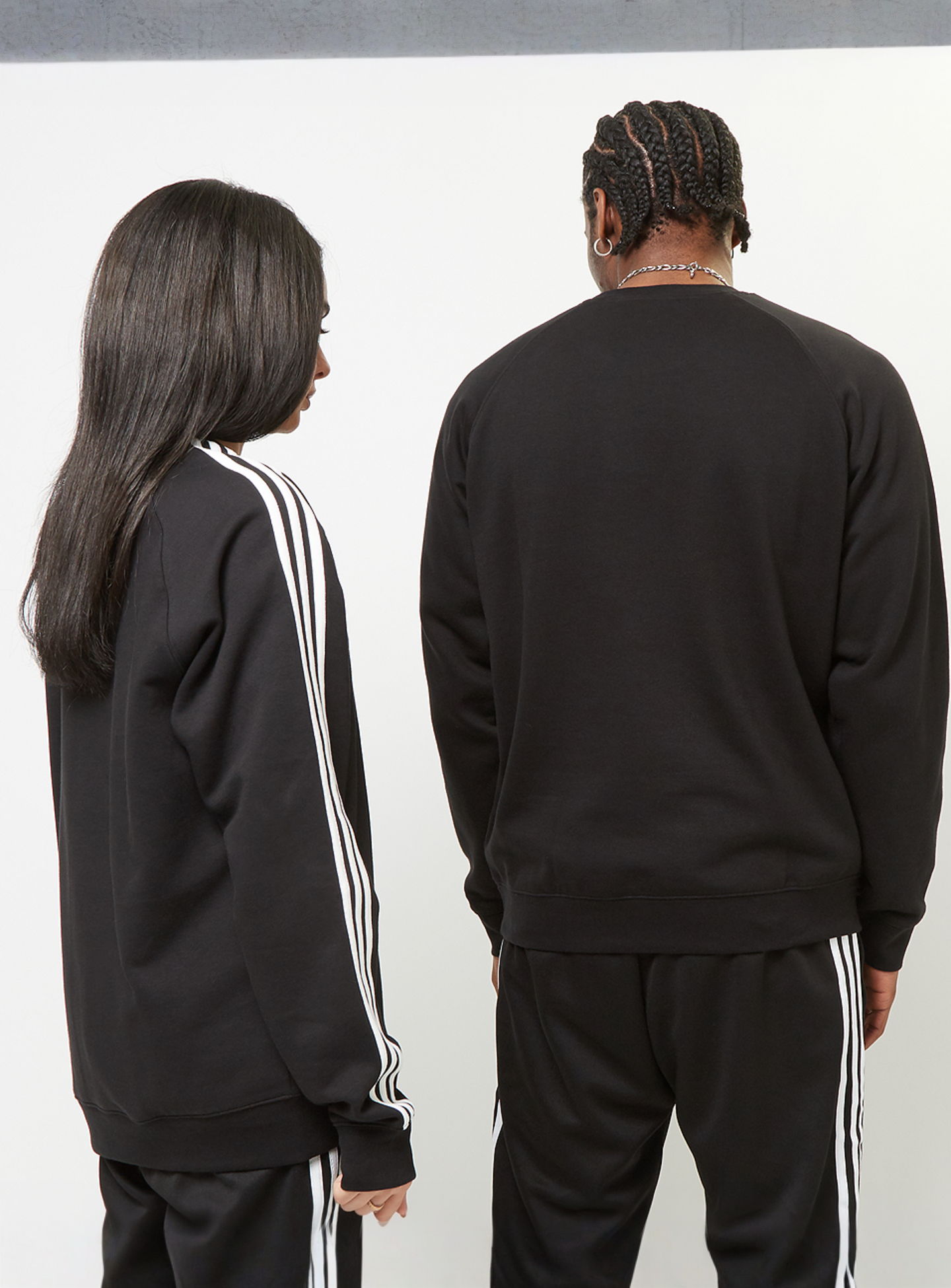 adidas Originals, adicolor 3-Stripes Crew Sweatshirt, black, Image 2 of 4