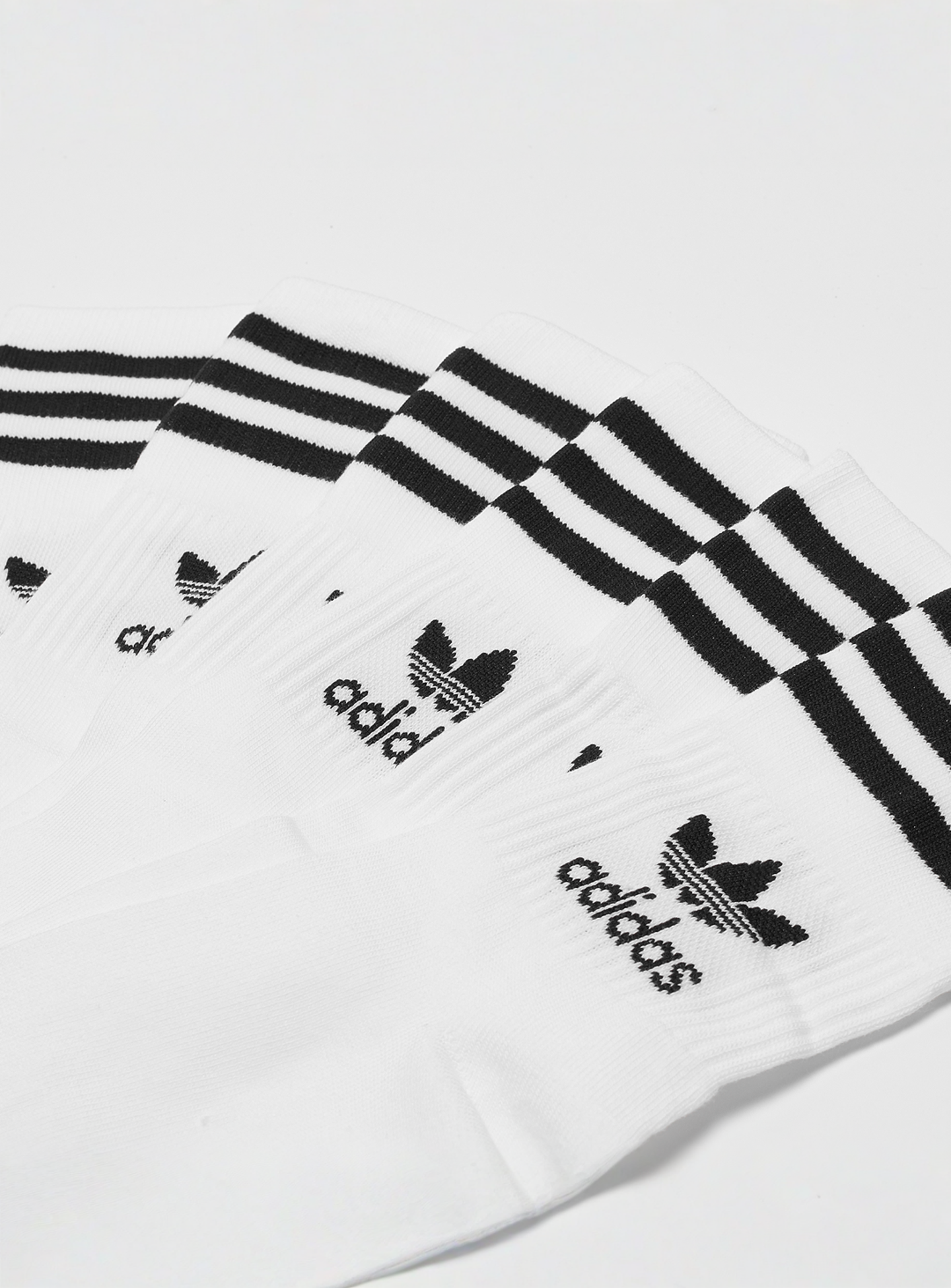 adidas Originals, 3 PACK - adicolor Crew Socks, white, Image 2 of 2