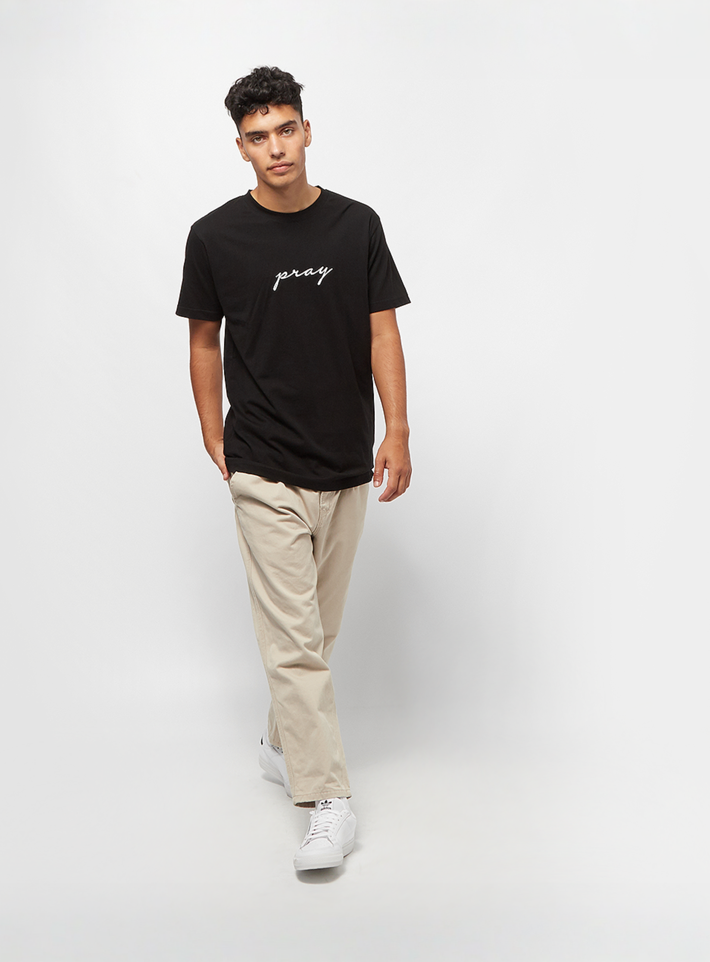 Mister Tee, Pray EMB Tee, black, Image 4 of 4