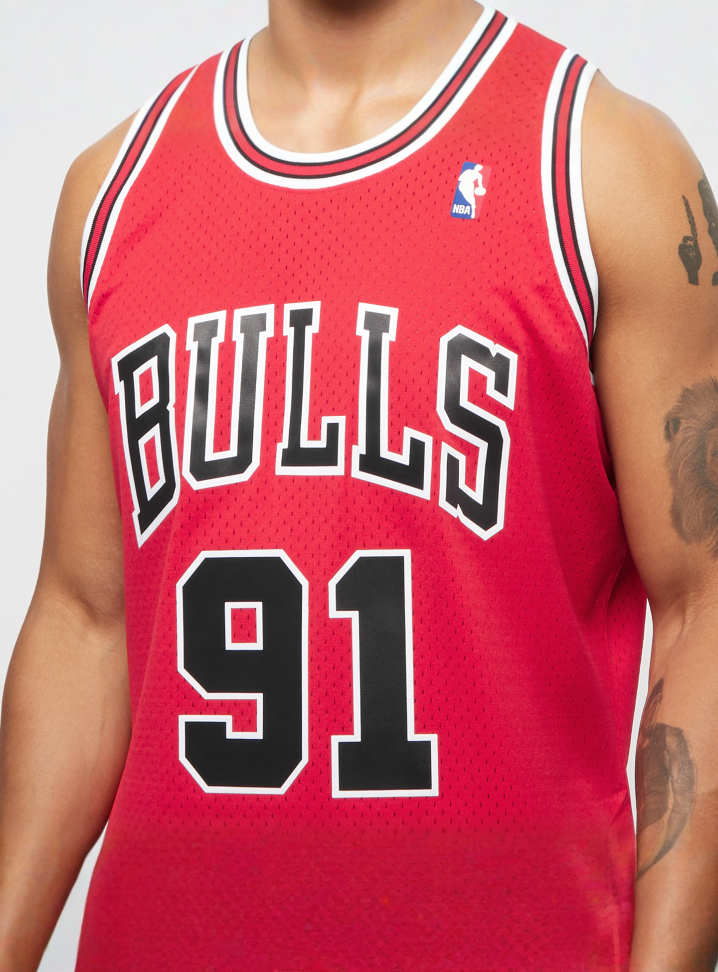 Mitchell & Ness, NBA Swingman Chicago Bulls Dennis Rodman scarlet, red, Image 3 of 5