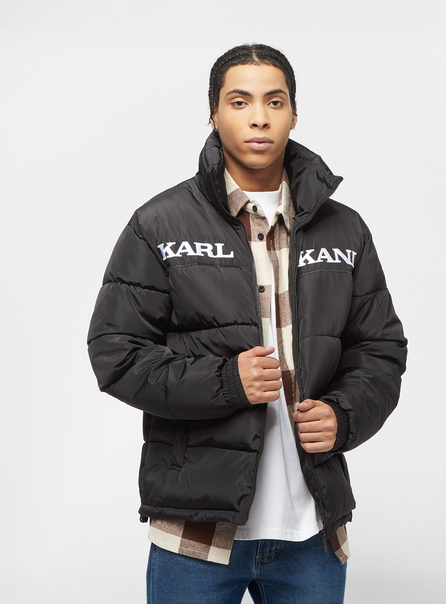 Karl Kani, Retro Essential Puffer Jacket, black, Image 1 of 6
