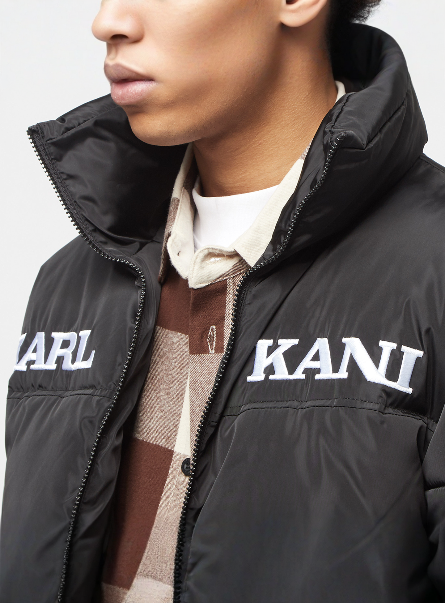 Karl Kani, Retro Essential Puffer Jacket, black, Image 3 of 6