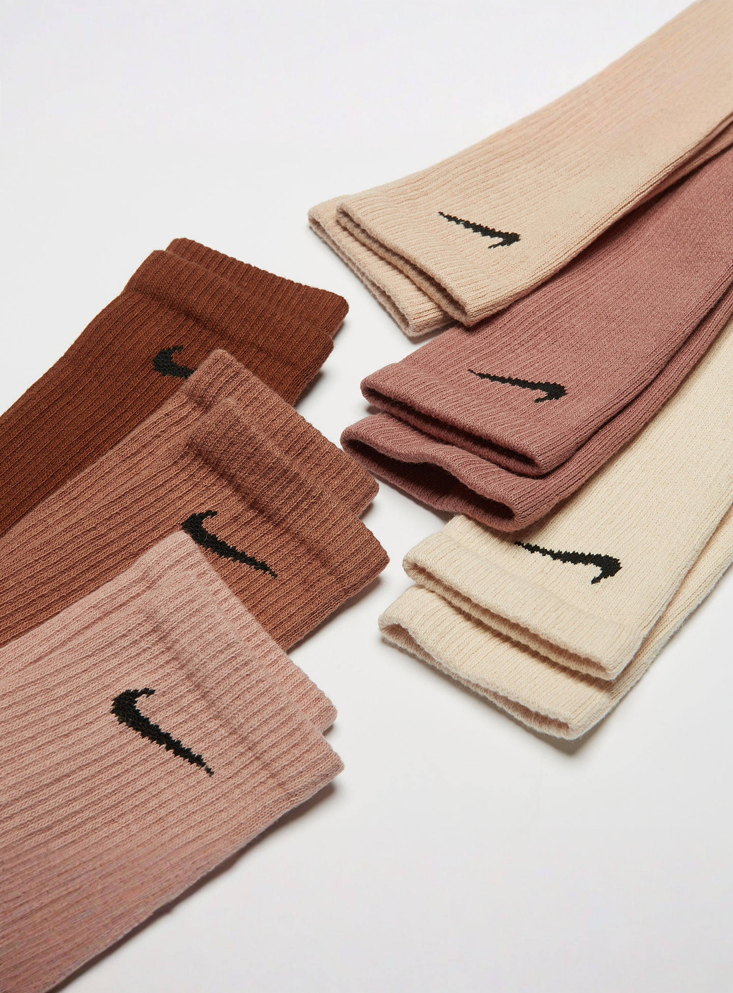 Nike, 6 PACK - Everyday Cushion Crew Training Socks, brown, Image 2 of 2