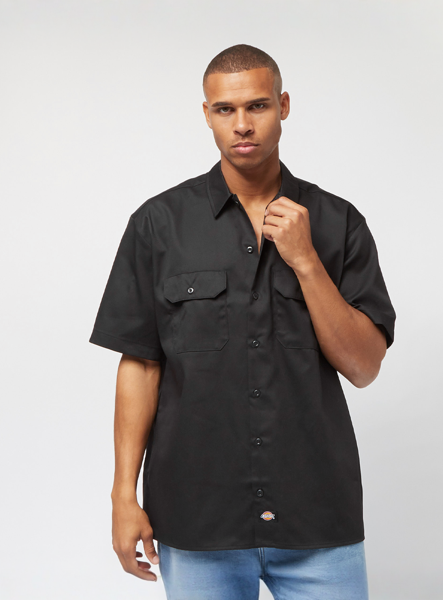 Dickies, Work Shirt Short Sleeve Rec, black, Image 1 of 5