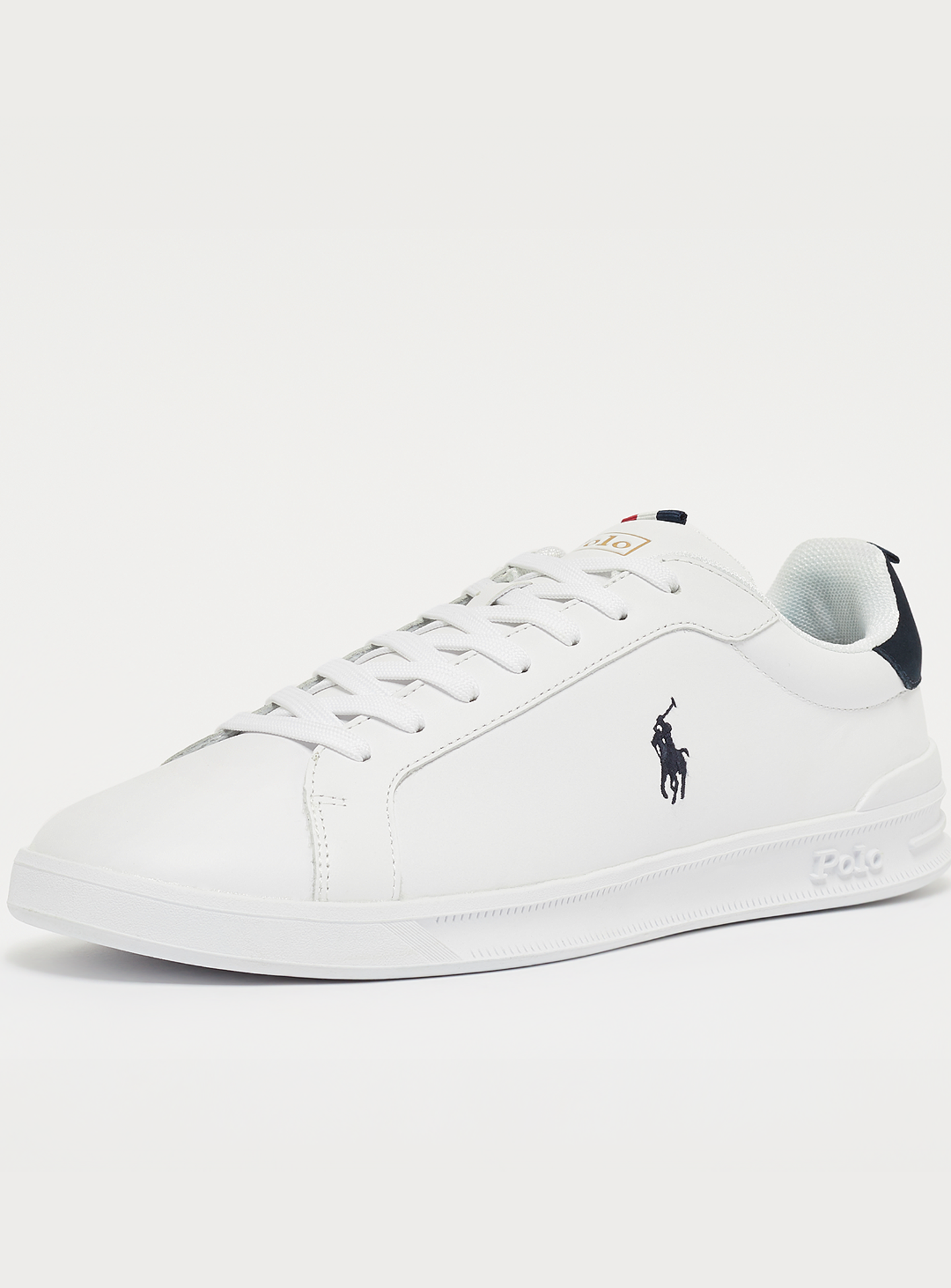 Polo Ralph Lauren, Heritage Court II Leather Sneaker, white, Image 2 of 5