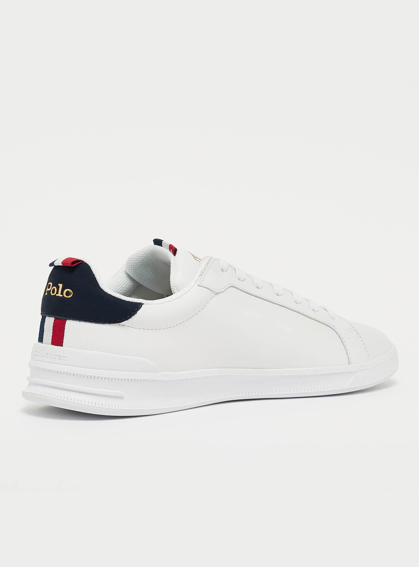 Polo Ralph Lauren, Heritage Court II Leather Sneaker, white, Image 3 of 5