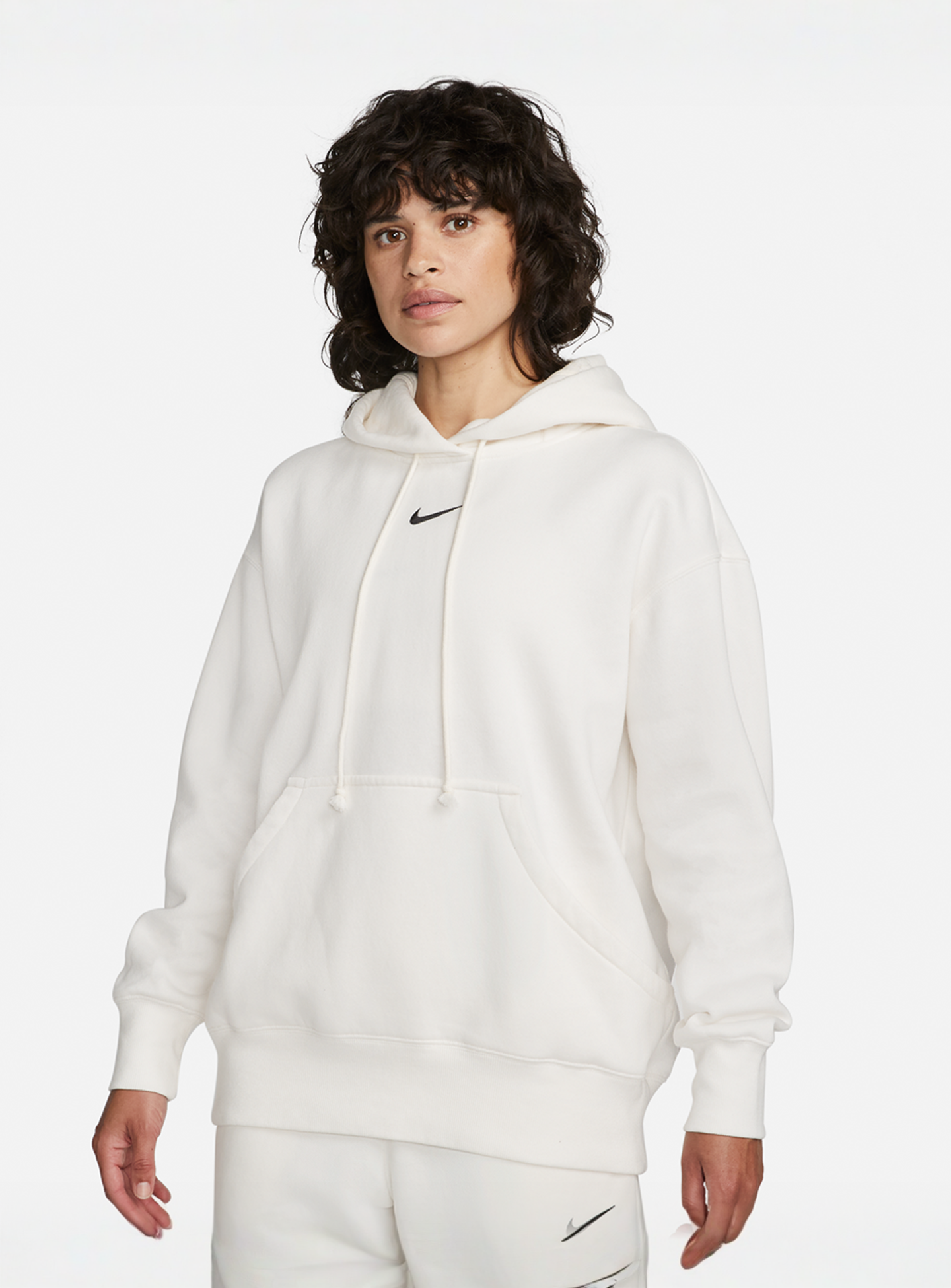 Nike, Sportswear Phoenix Fleece Women's Oversized Pullover Hoodie, white, Image 1 of 5