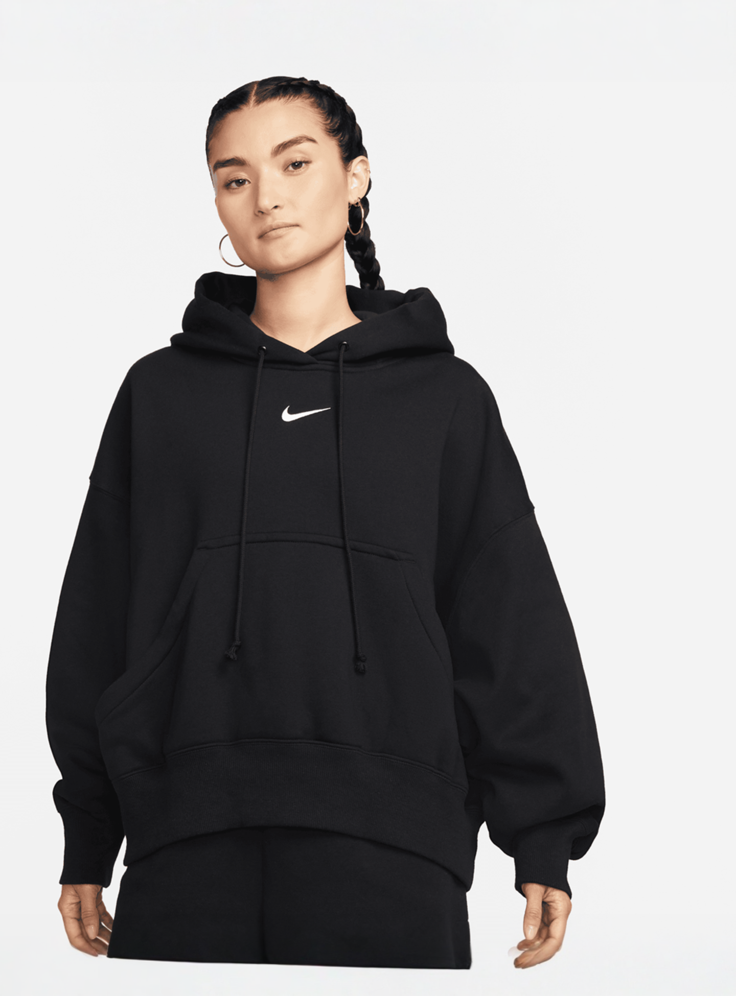 Nike, Sportswear Phoenix Fleece Oversized Hoodie, black, Image 1 of 7