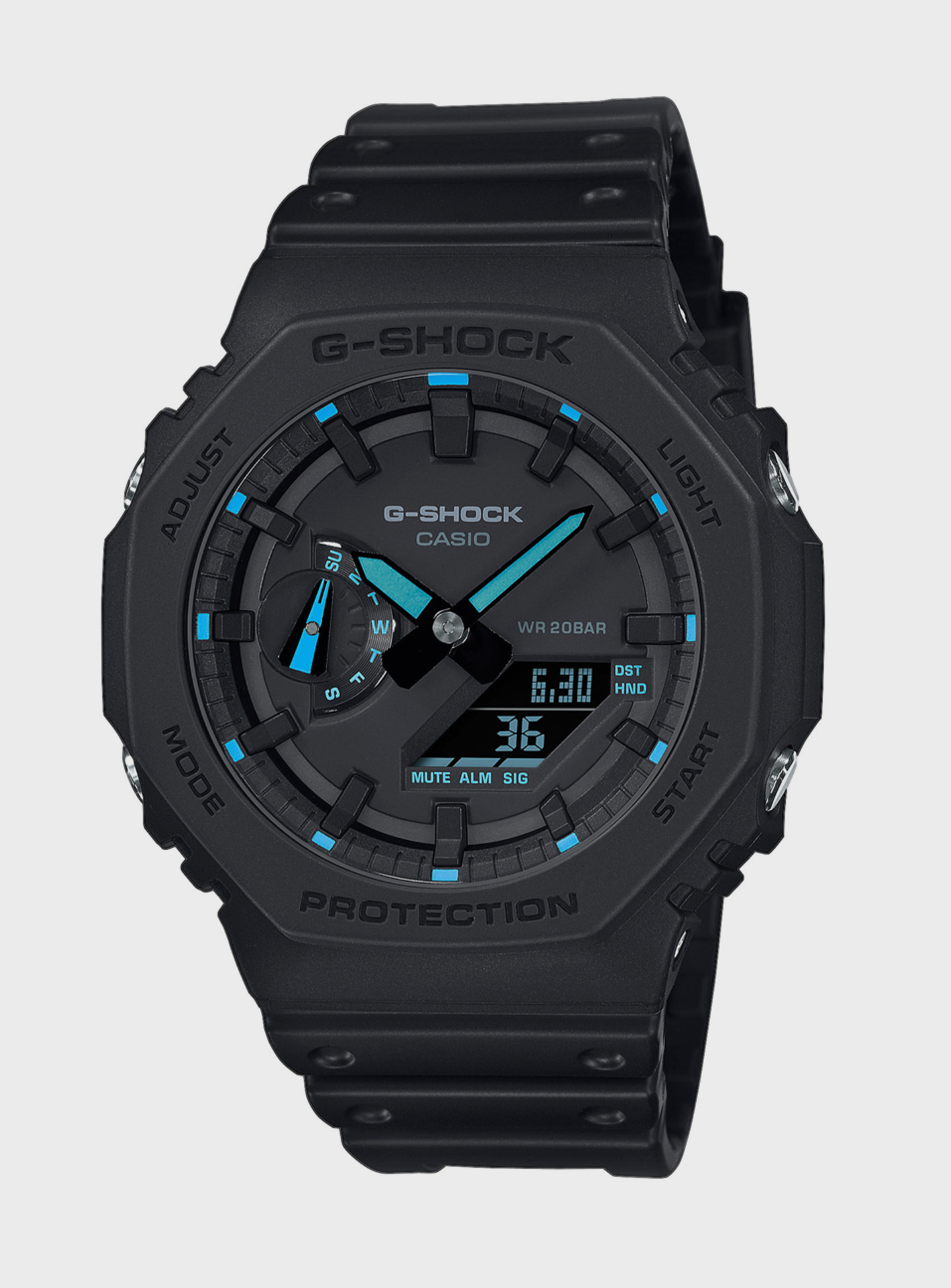 G-SHOCK, Utility Black GA-2100-1A2ER, black, Image 1 of 3