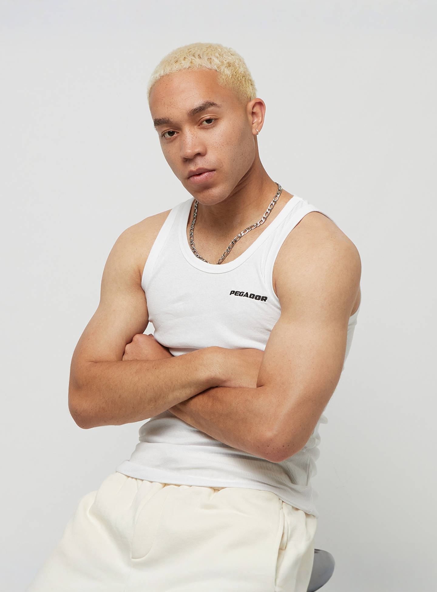 Pegador, Logo Rib Undershirt, white, Image 1 of 4