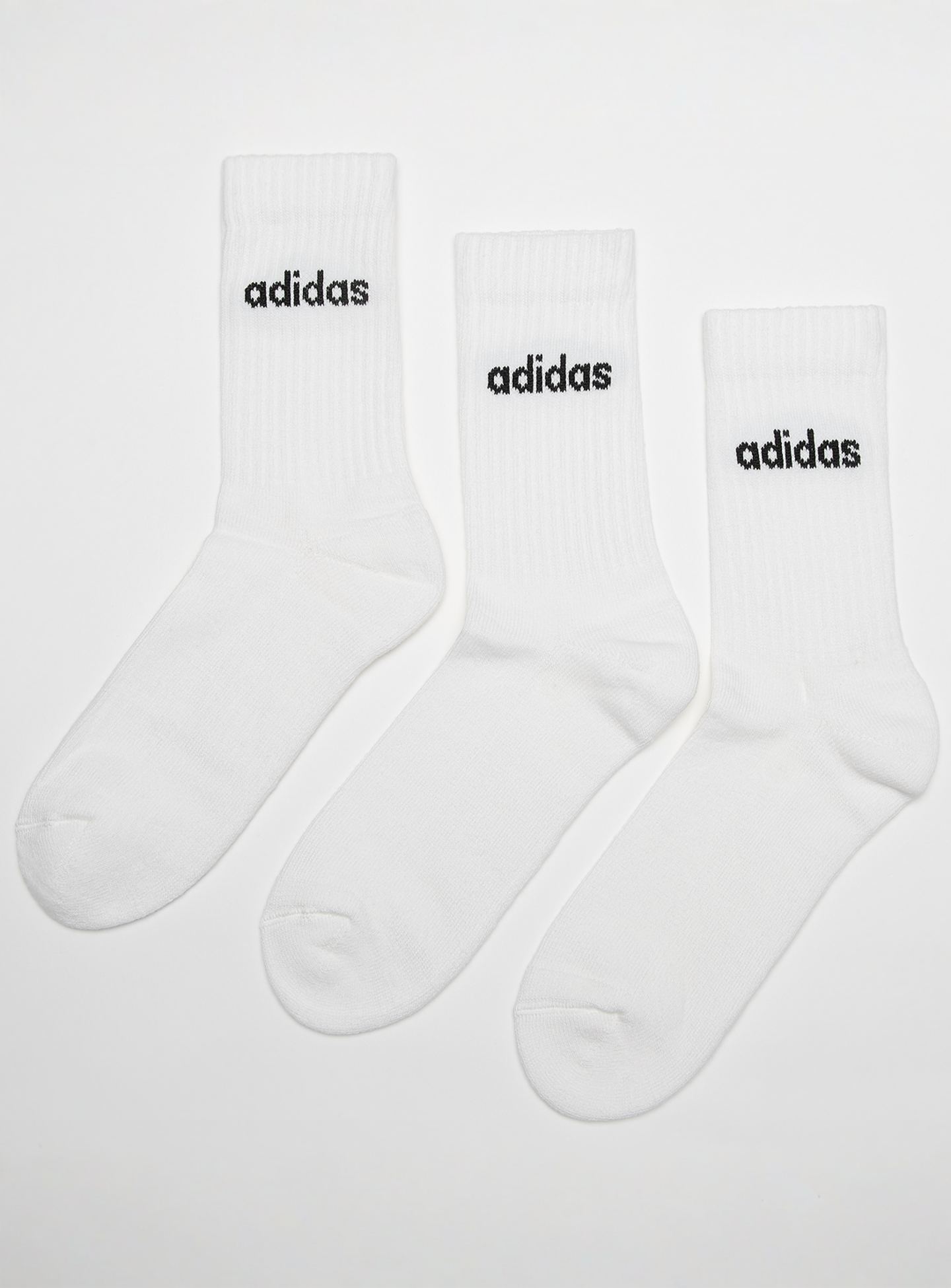 adidas Originals, 3 PACK - Cushion Linear Crew Socks, white, Image 1 of 2