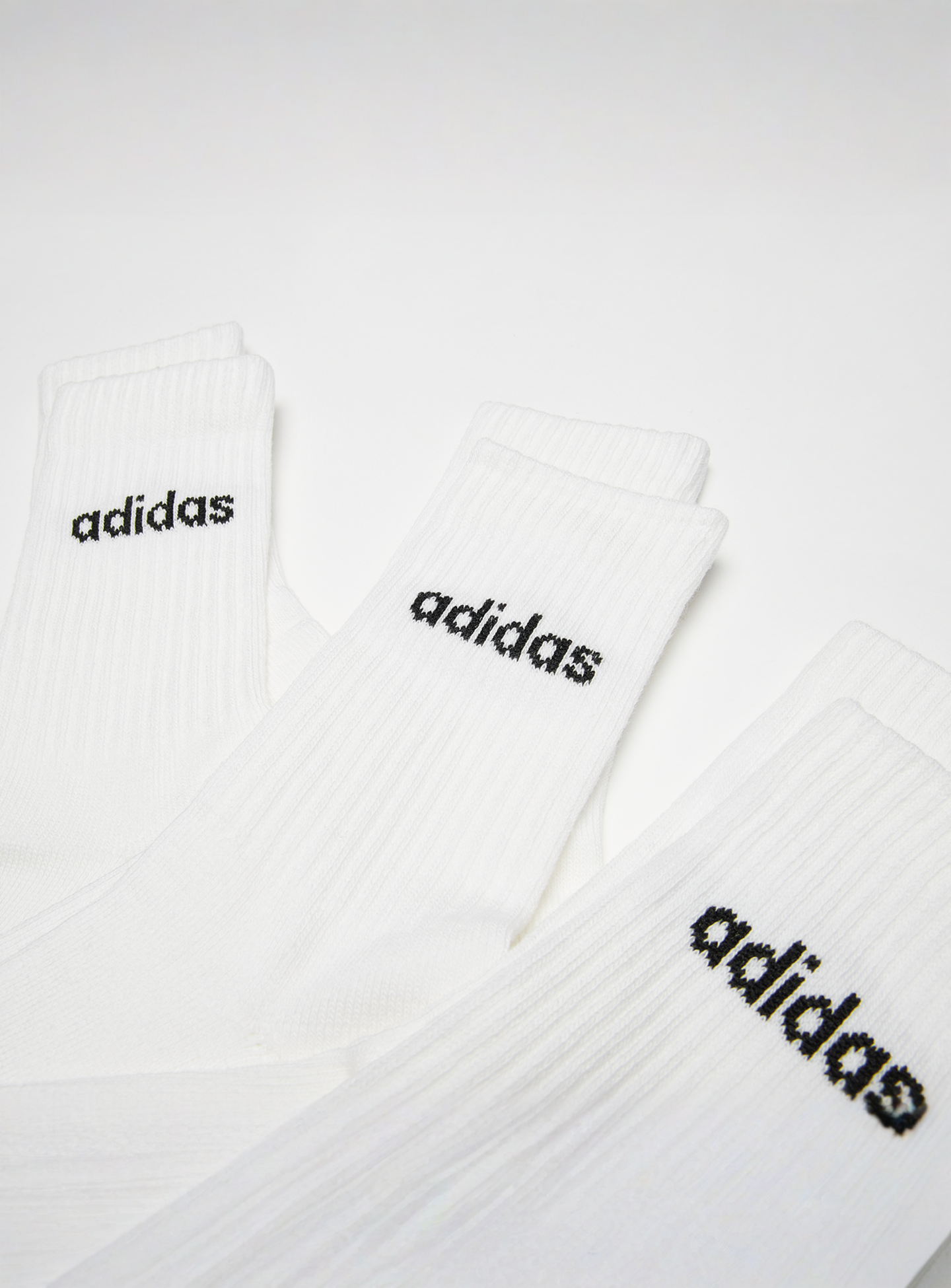 adidas Originals, 3 PACK - Cushion Linear Crew Socks, white, Image 2 of 2