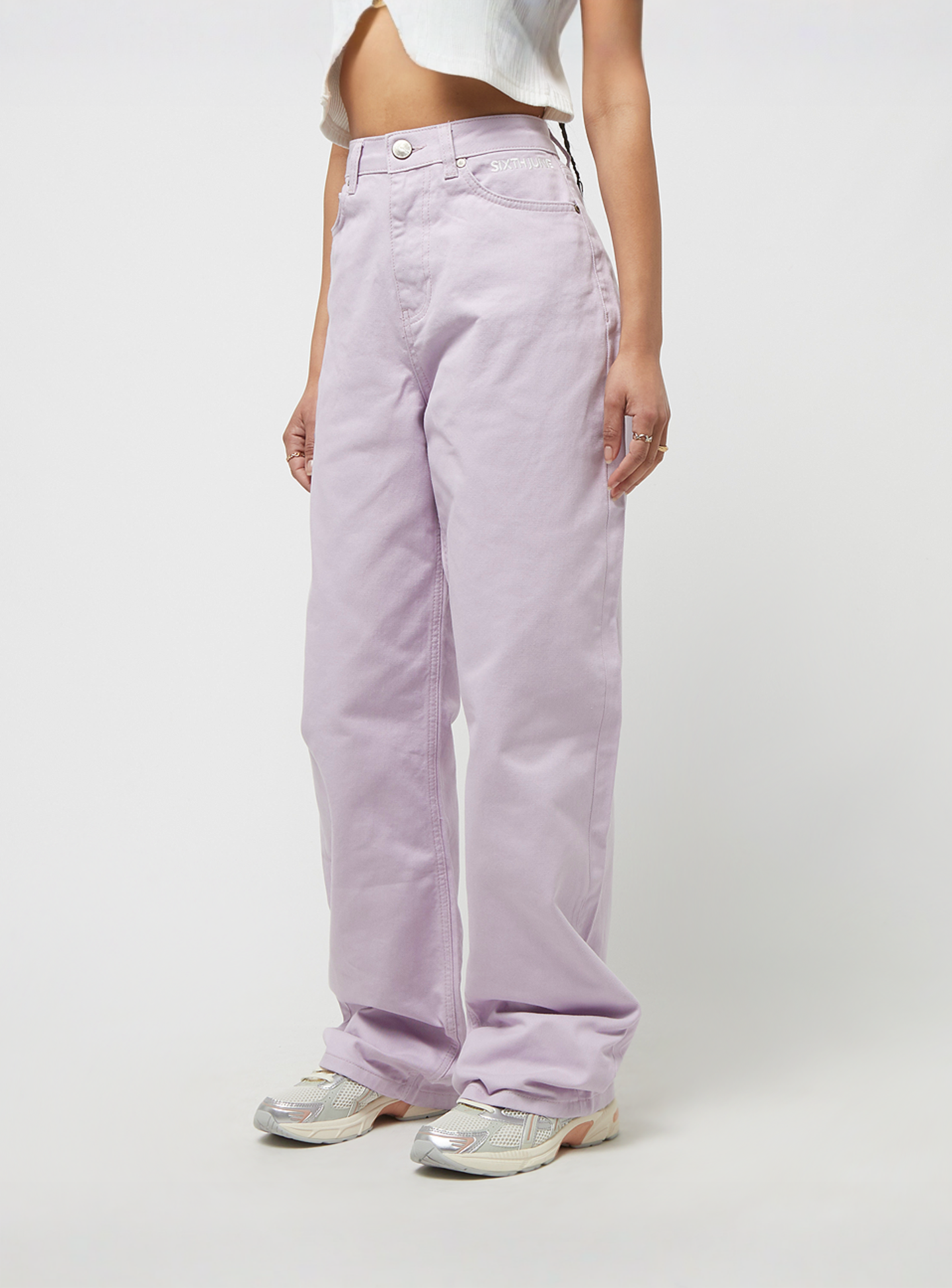 Sixth June, Color Denim Pants, purple, Image 1 of 5