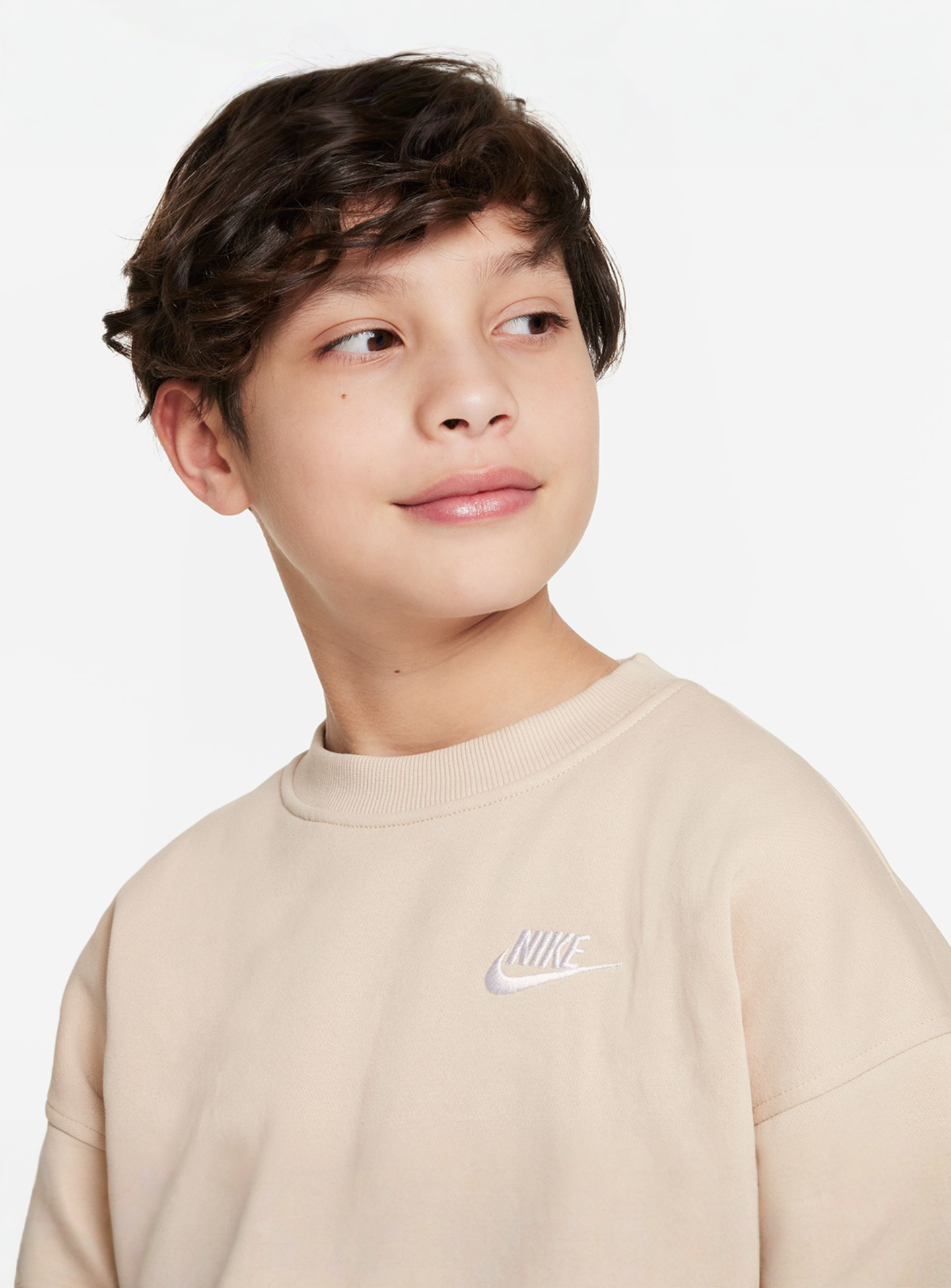 Nike, Club Fleece Oversized Sweatshirt, beige, Image 3 of 4