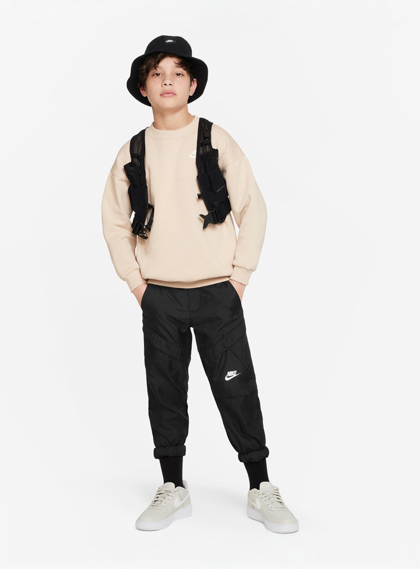 Nike, Club Fleece Oversized Sweatshirt, beige, Image 4 of 4