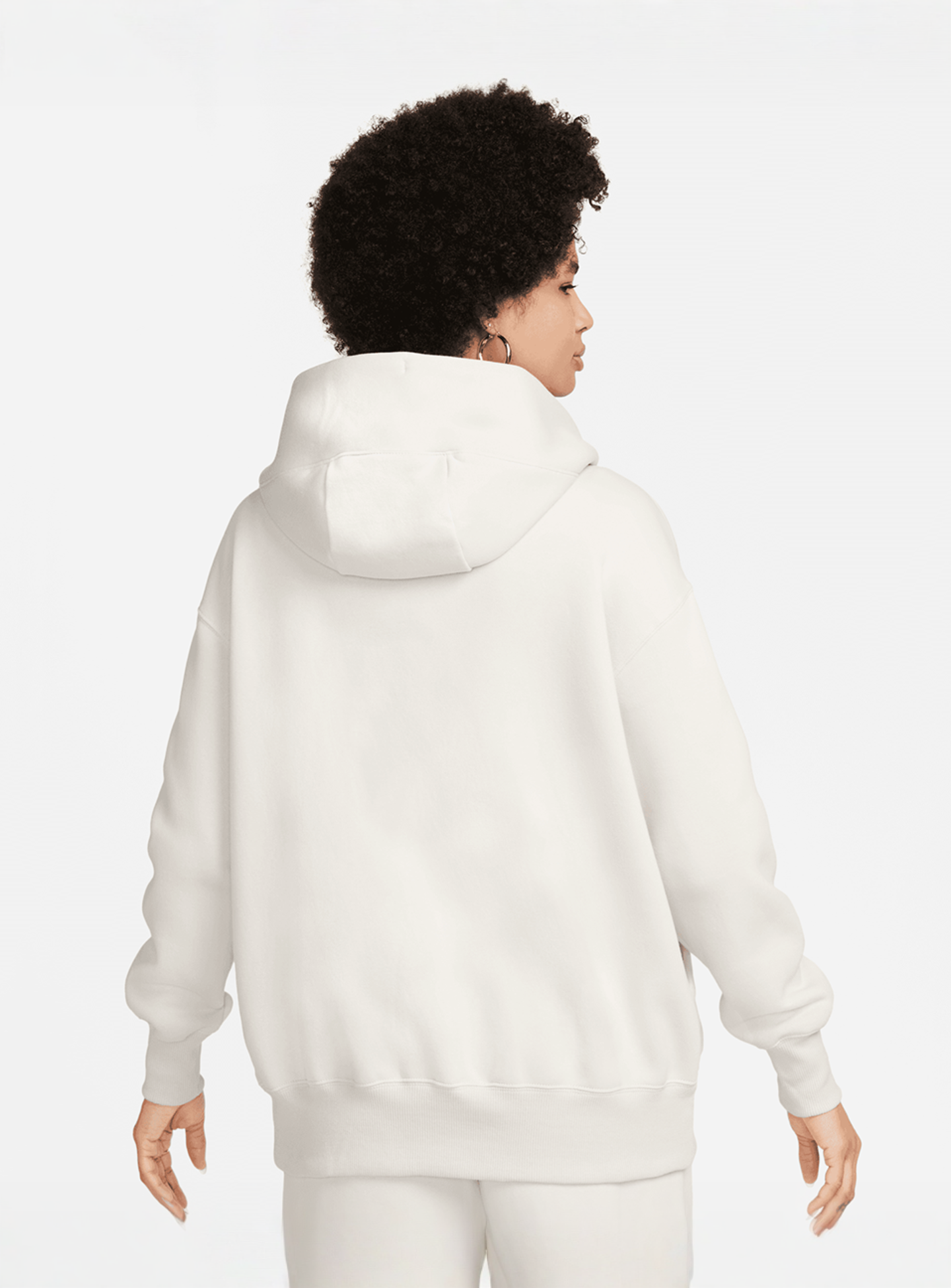 Nike, Sportswear Phoenix Fleece Oversized Full-Zip Hoodie, white, Image 2 of 9