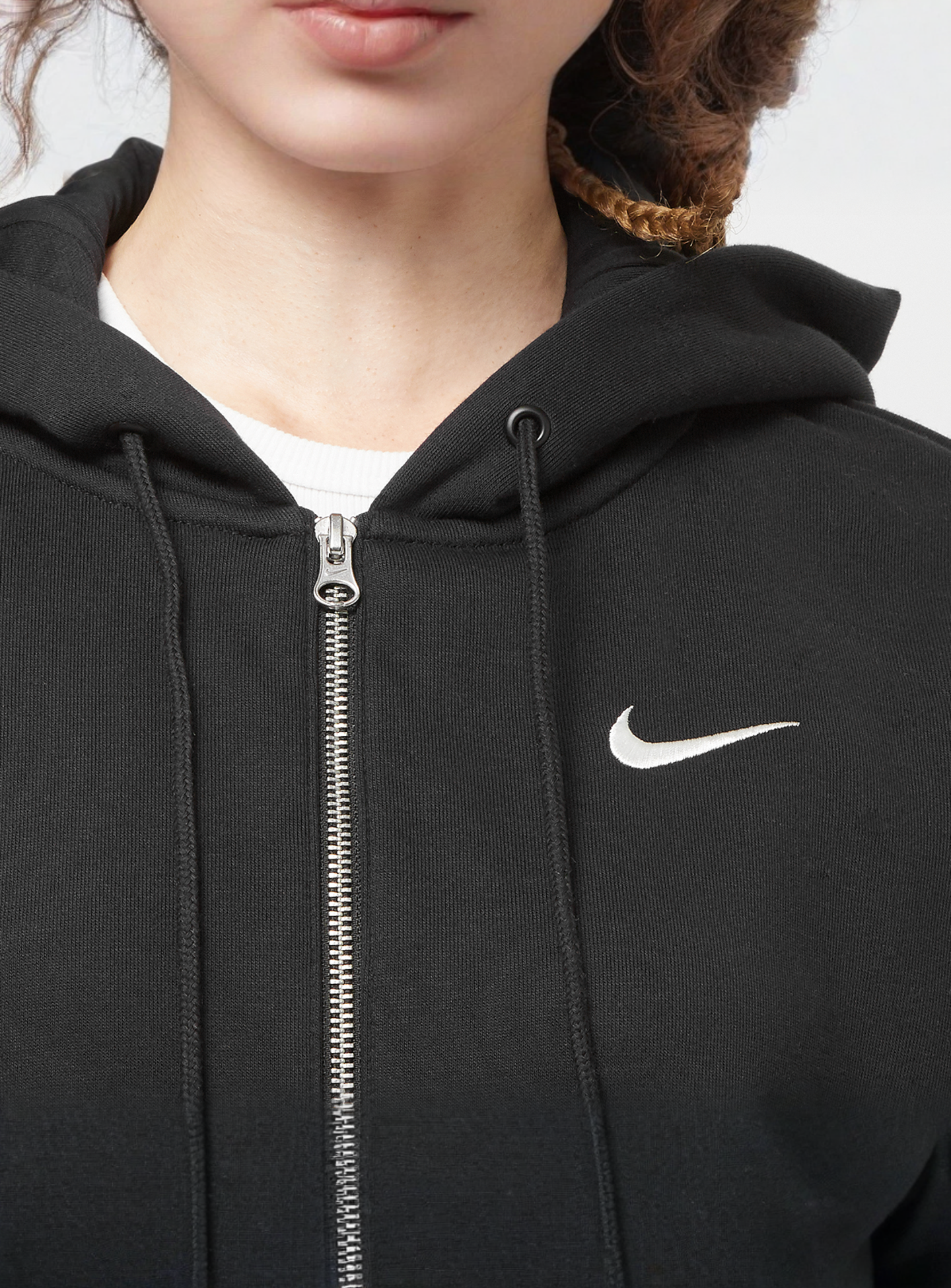 Nike, Sportswear Phoenix Fleece Oversized Full-Zip Hoodie, black, Image 3 of 4