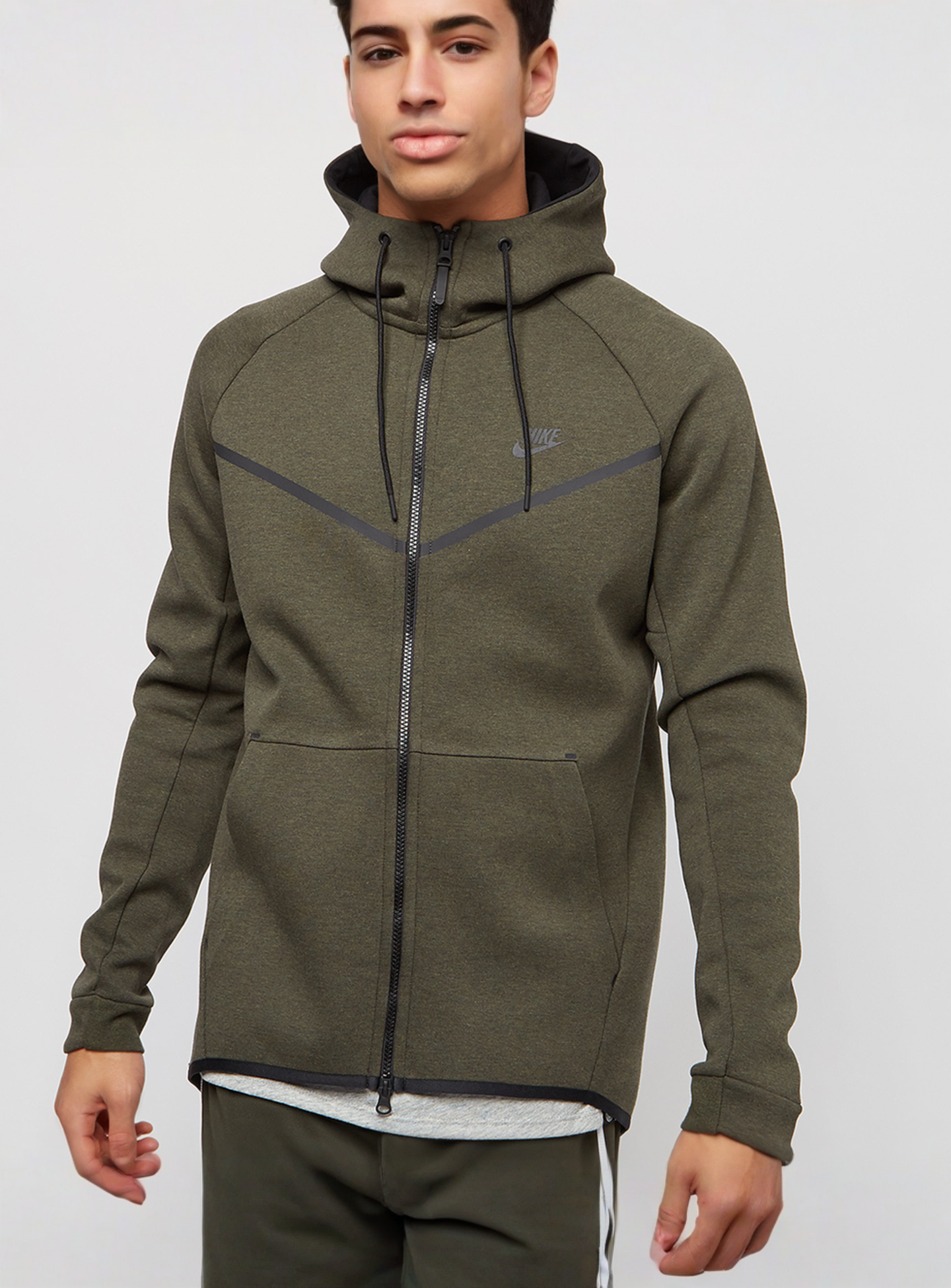Karl Kani, Chest Signature Essential Zip Hoodie, grey, Image 5 of 5