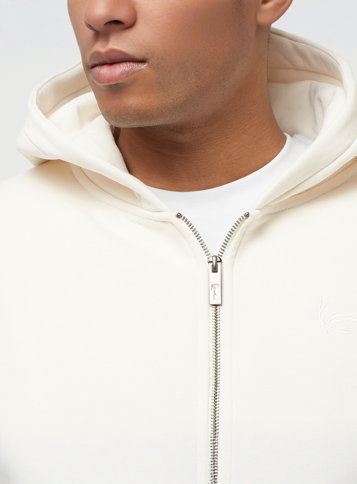 Karl Kani, Chest Signature Essential Zip, white, Image 3 of 4