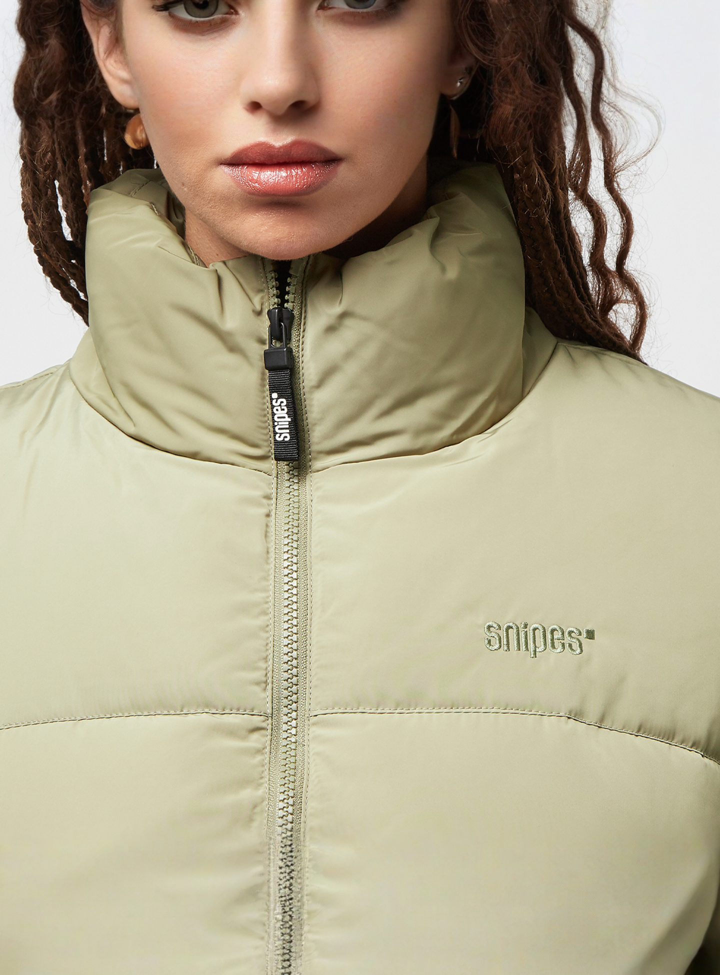 SNIPES, Small Logo Short Puffer Jacket, green, Image 4 of 5