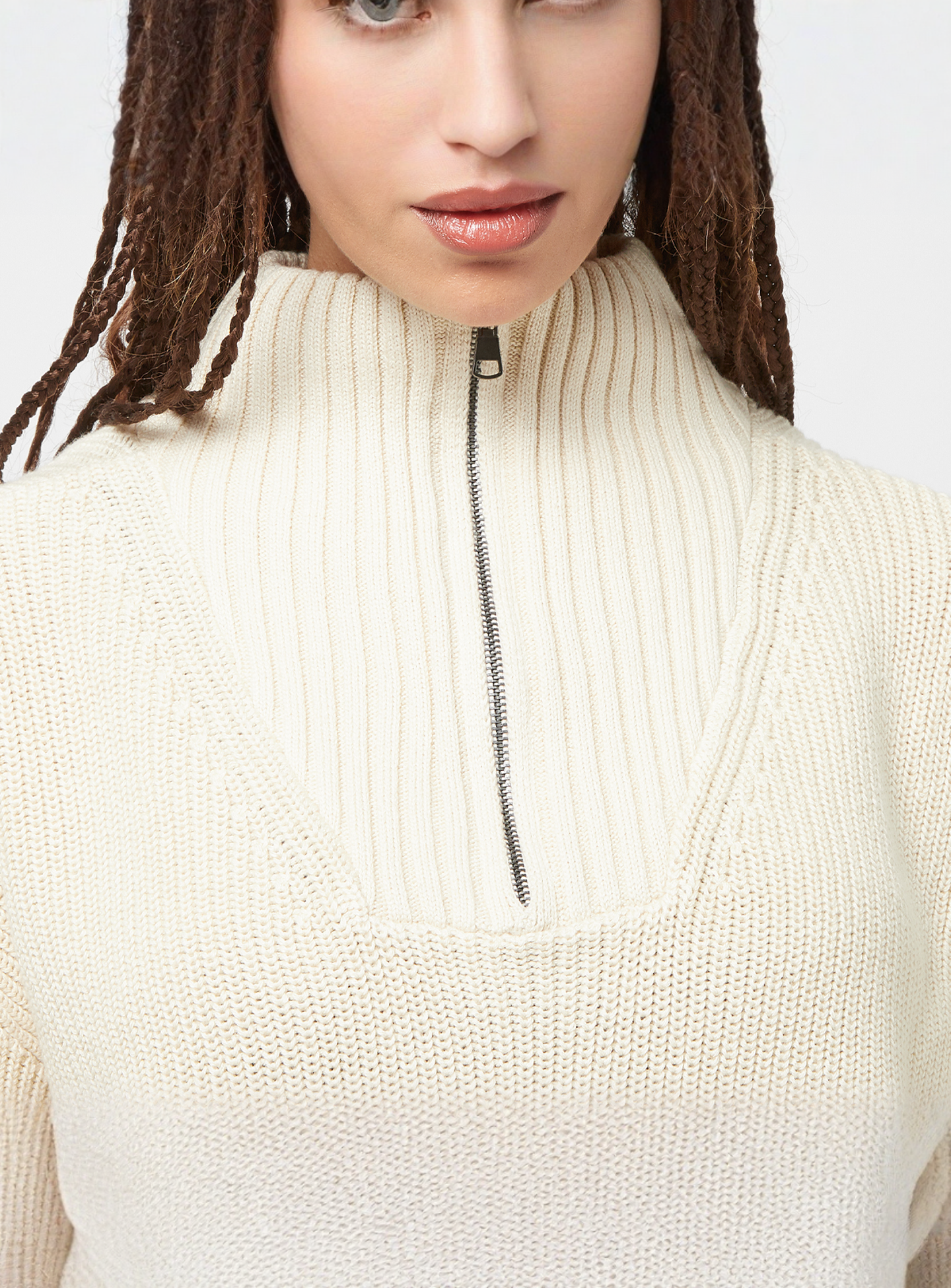Urban Classics, Oversized Knit Troyer, beige, Image 3 of 4