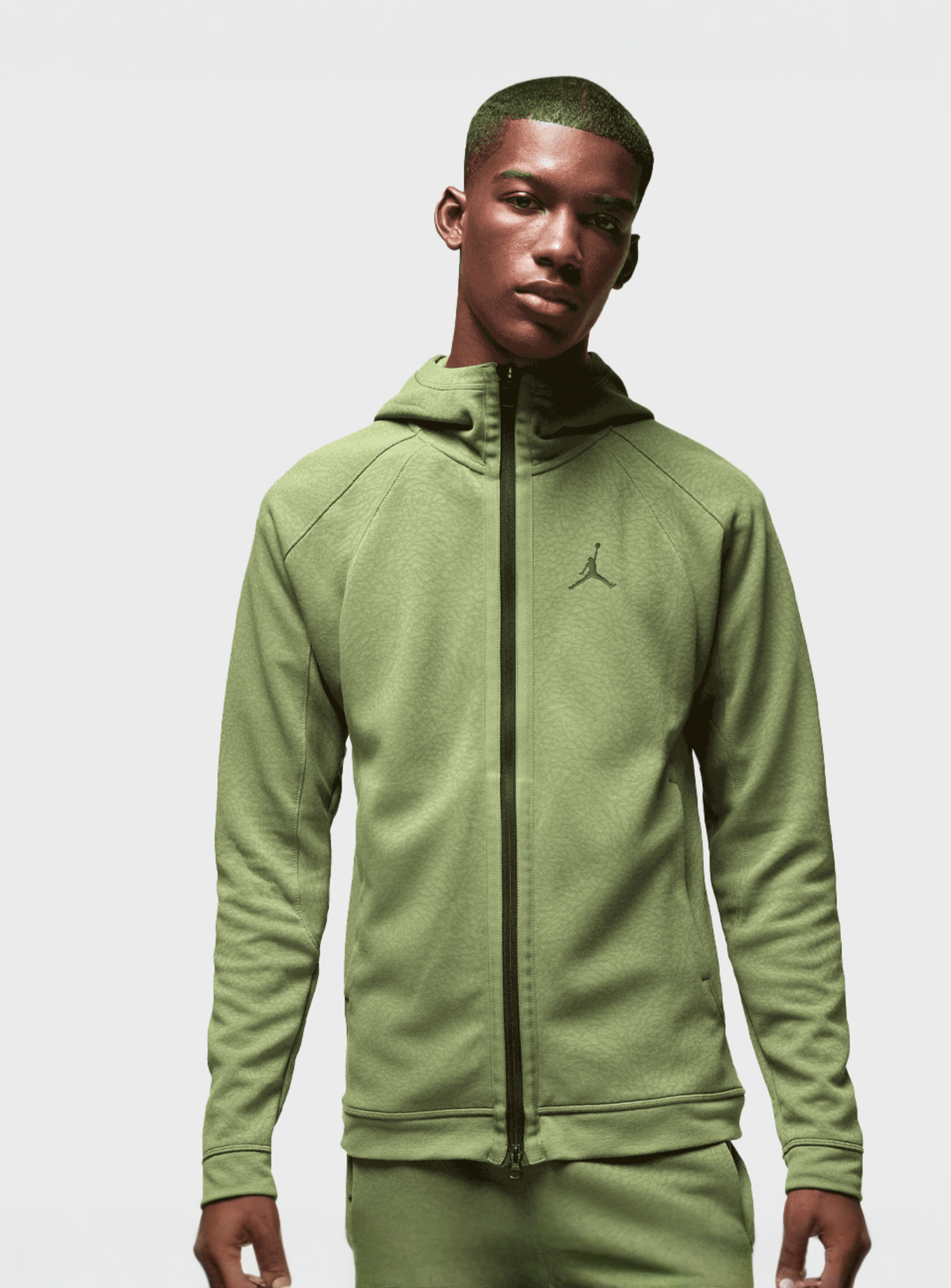 Jordan, Dri-Fit Sport Statement All Over Print Air Full Zip, green, Image 1 of 7