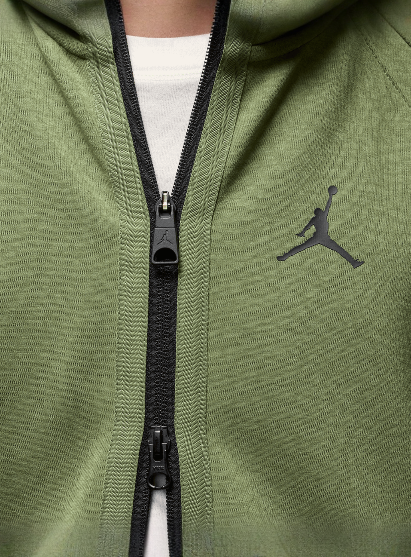 Jordan, Dri-Fit Sport Statement All Over Print Air Full Zip, green, Image 5 of 7