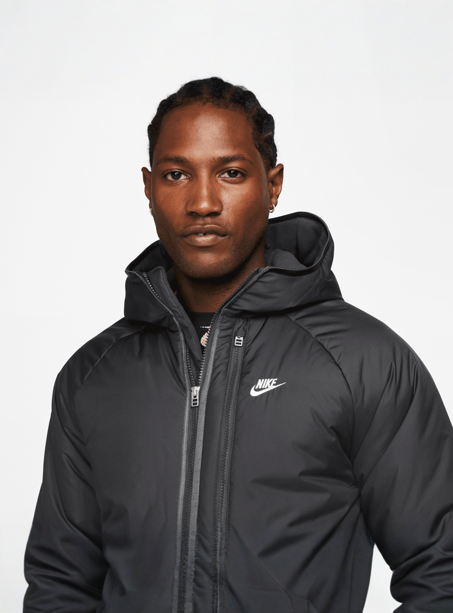 Nike, Sportswear Therma-FIT Repel Hooded Jacket, black, Image 3 of 8