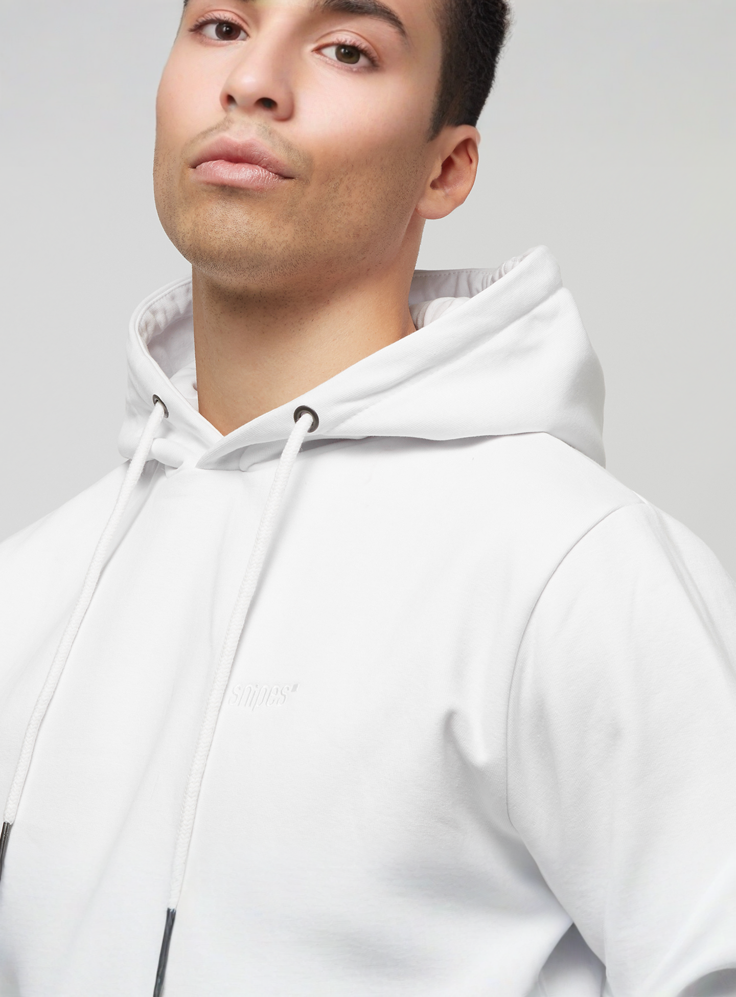 SNIPES, Small Logo Essential Hoodie, white, Image 3 of 4