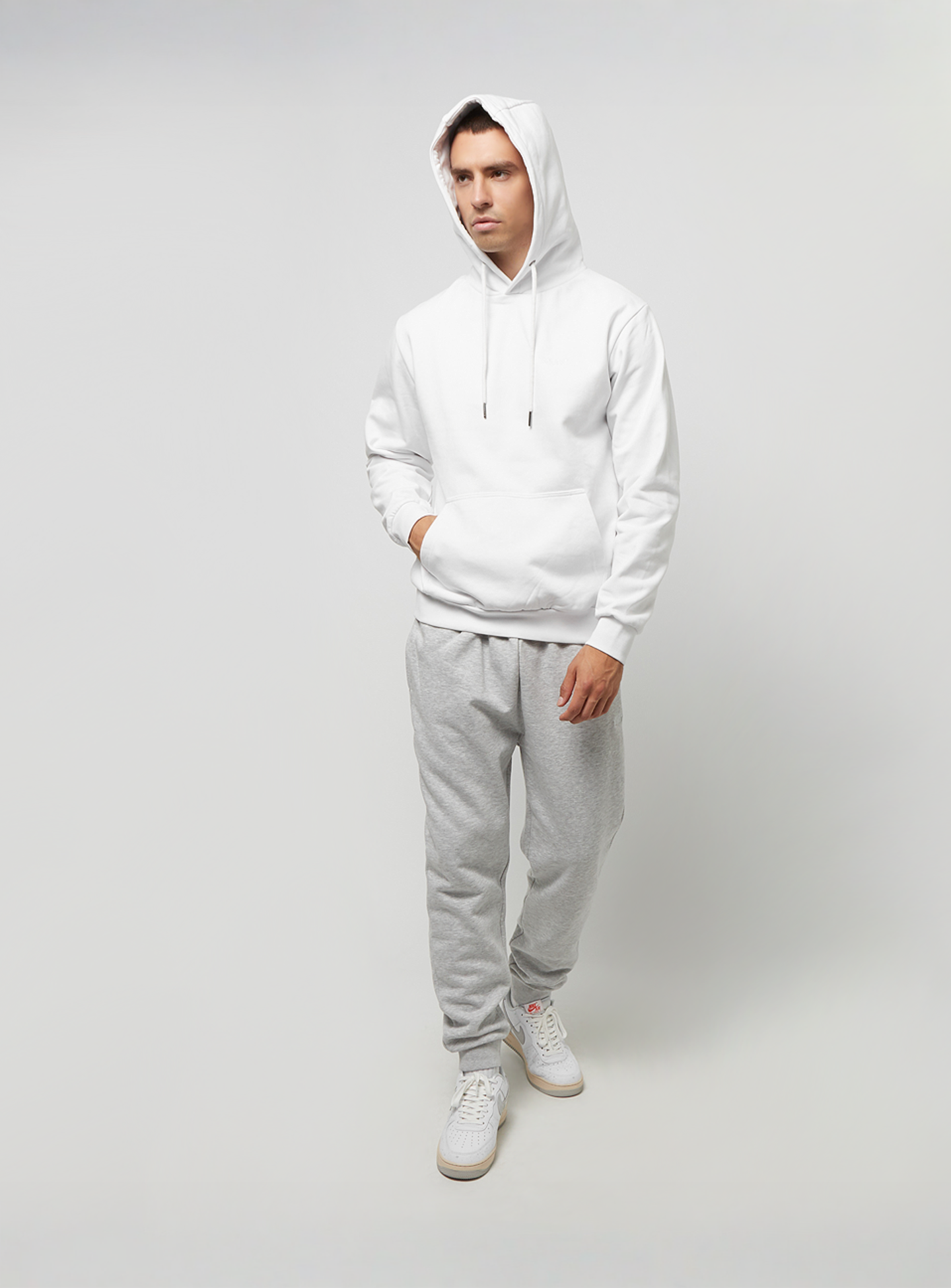 SNIPES, Small Logo Essential Hoodie, white, Image 4 of 4