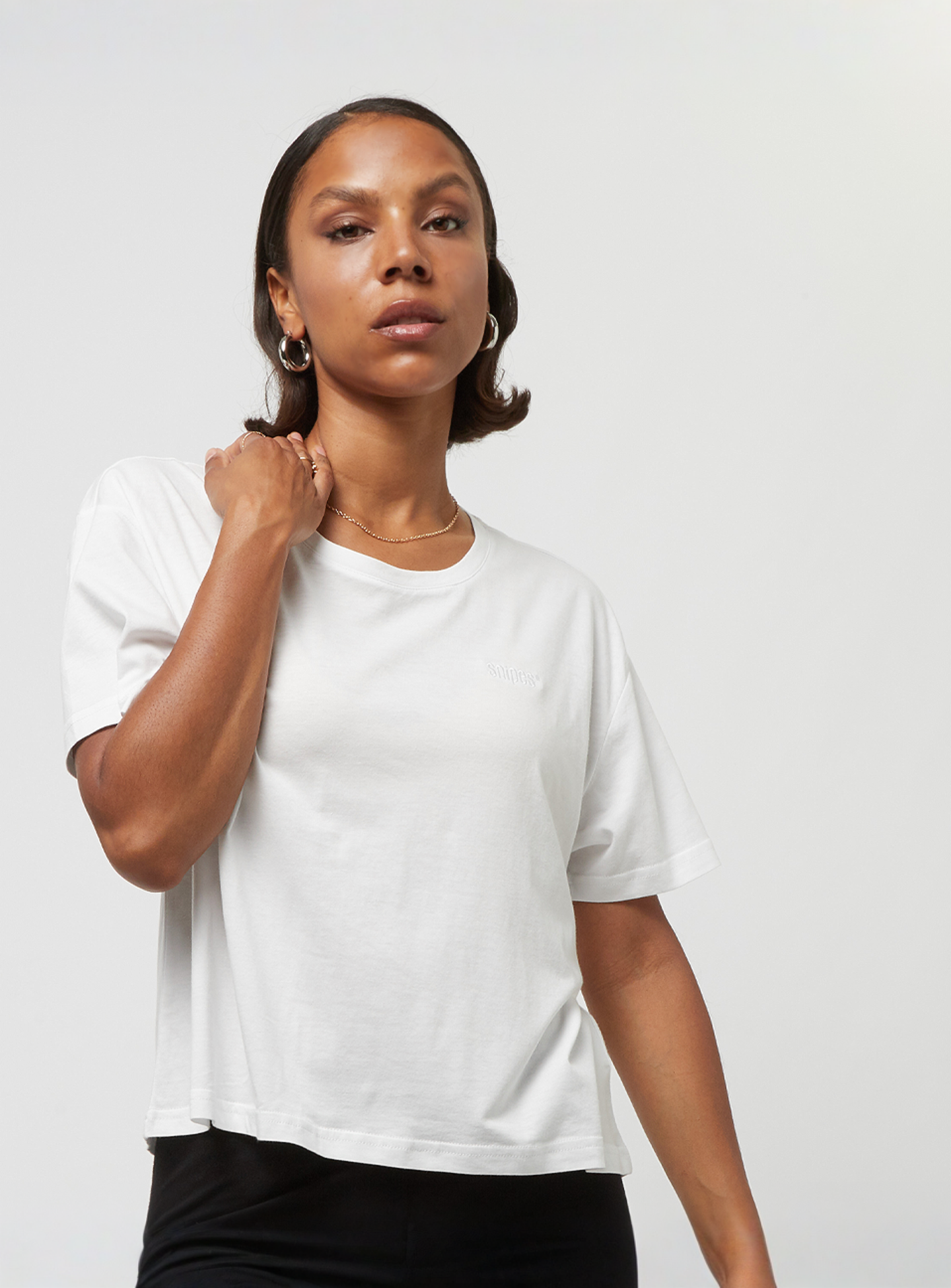 SNIPES, Small Logo Essential Tee, white, Image 1 of 4