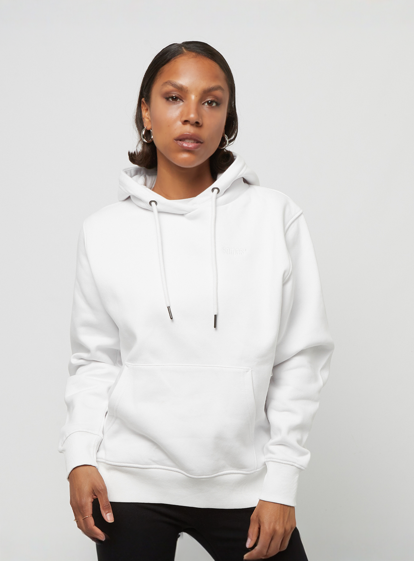 SNIPES, Small Logo Essential Hoodie, white, Image 1 of 4
