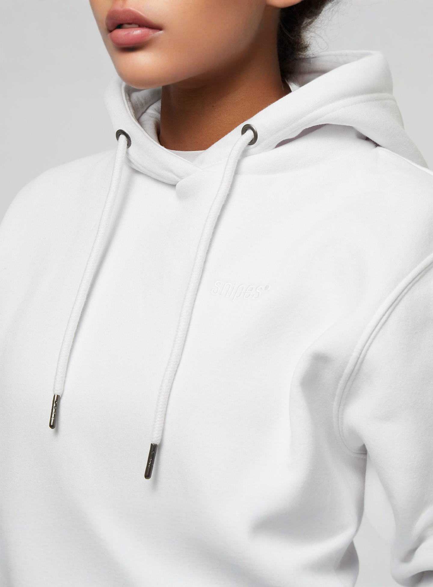 SNIPES, Small Logo Essential Hoodie, white, Image 3 of 4